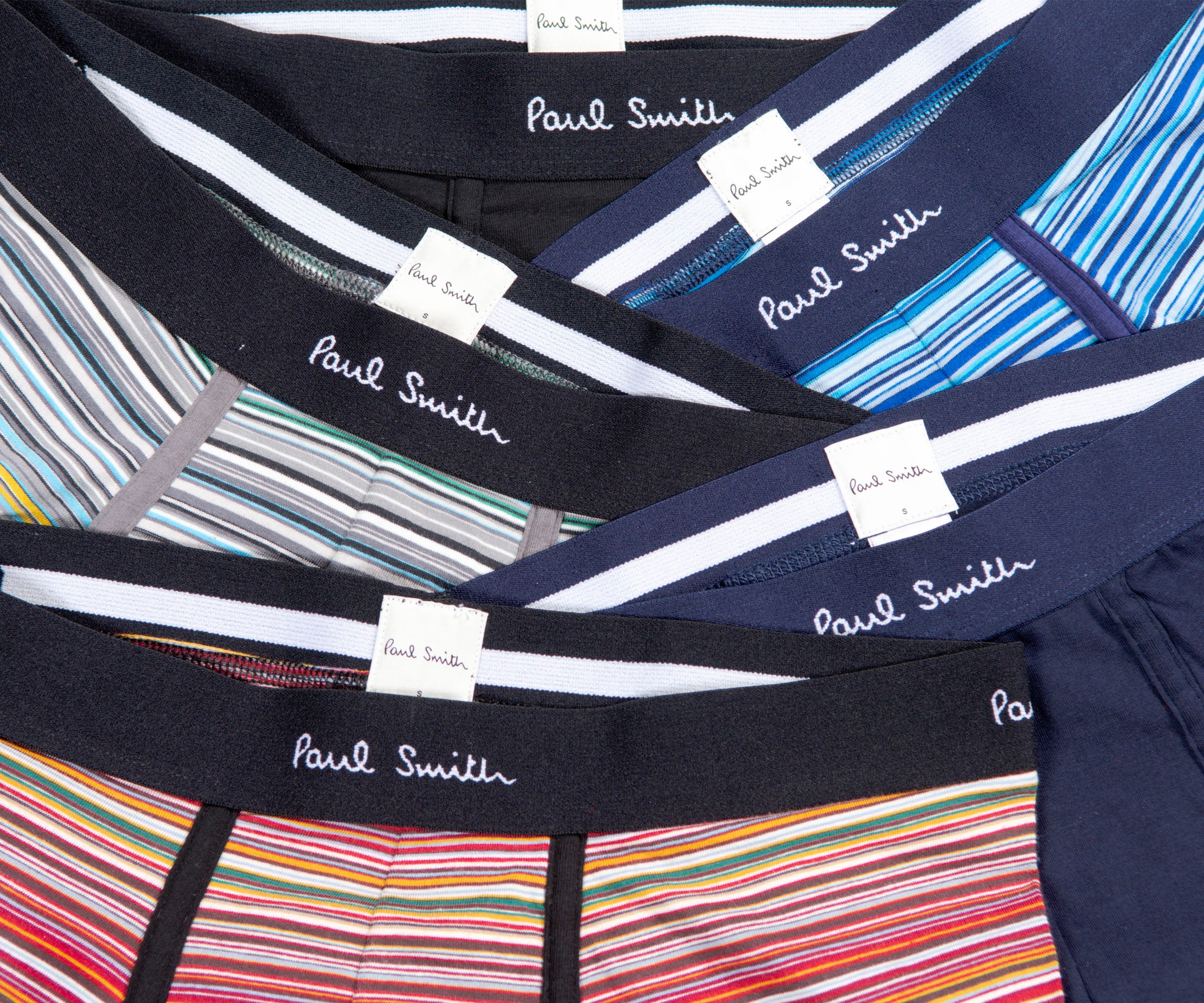 Paul Smith 5 Pack Stripe Boxer Pack Navy/Multi - Image 3