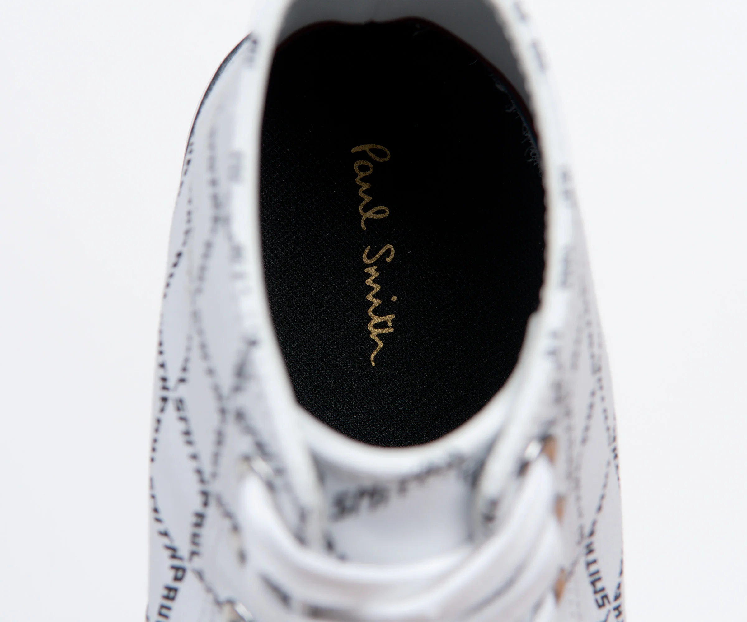 Paul Smith PS Carver High Top Geo Printed Trainer White - Image 8