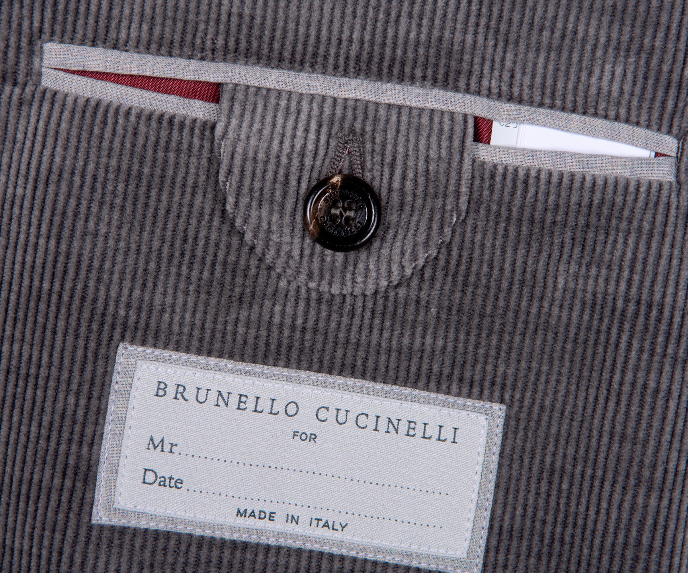 BRUNELLO CUCINELLI Cashmere Corduroy Suit Grey - Image 6