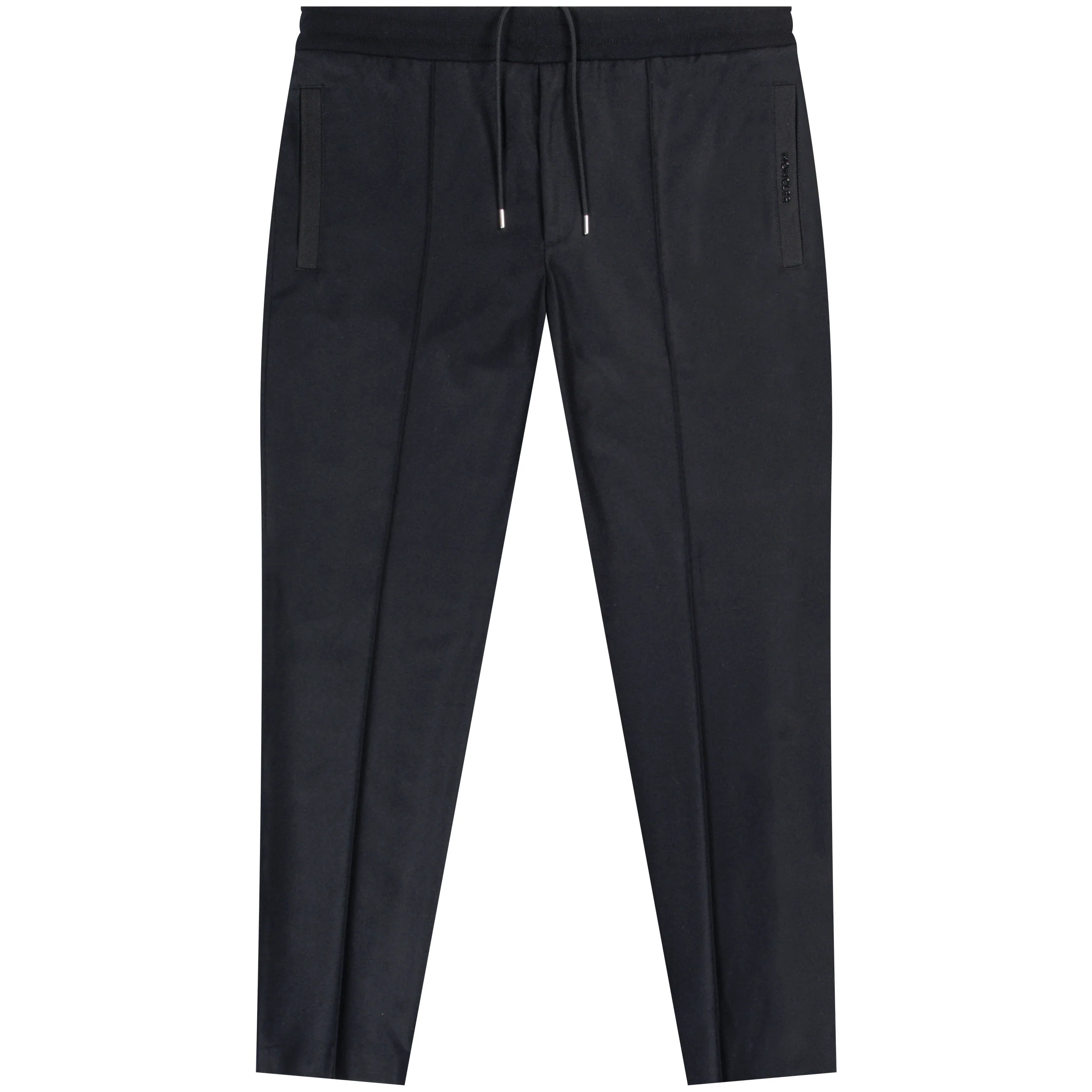 Moncler Metal Lettering Drawstring Trouser Black
