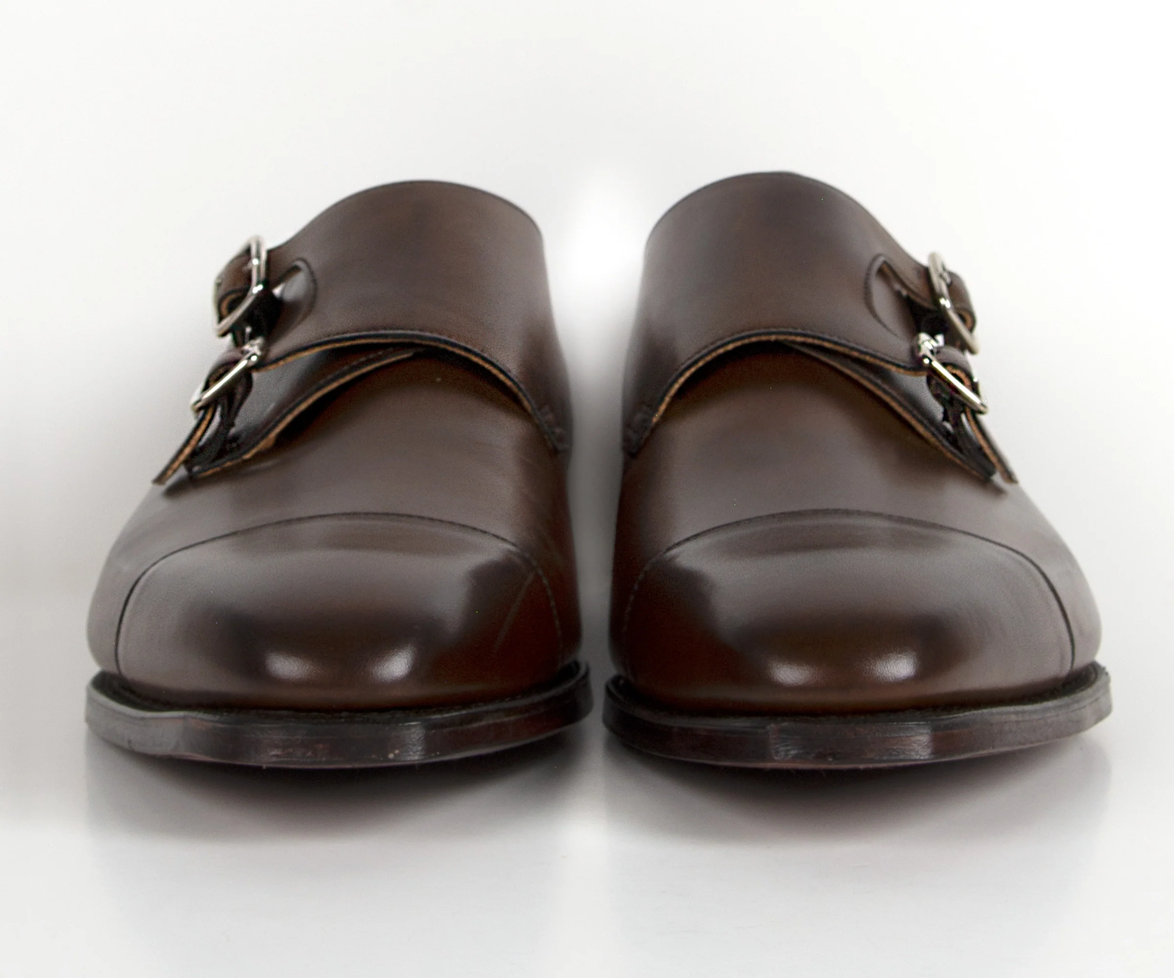Crockett & Jones Lowndes Double Monk Strap Calf Leather Shoe Dark Brown - Image 3