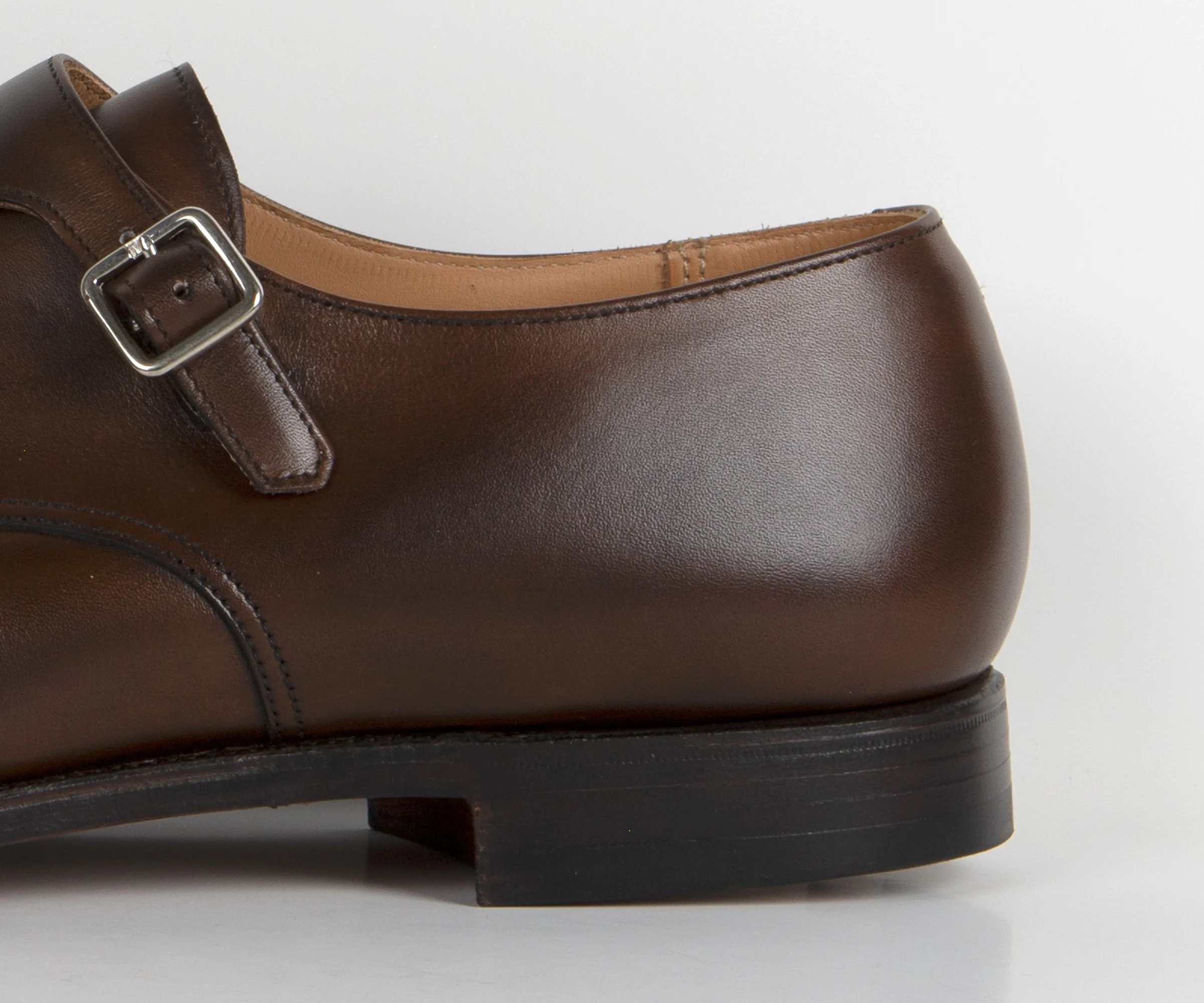 Crockett & Jones Lowndes Double Monk Strap Calf Leather Shoe Dark Brown - Image 4