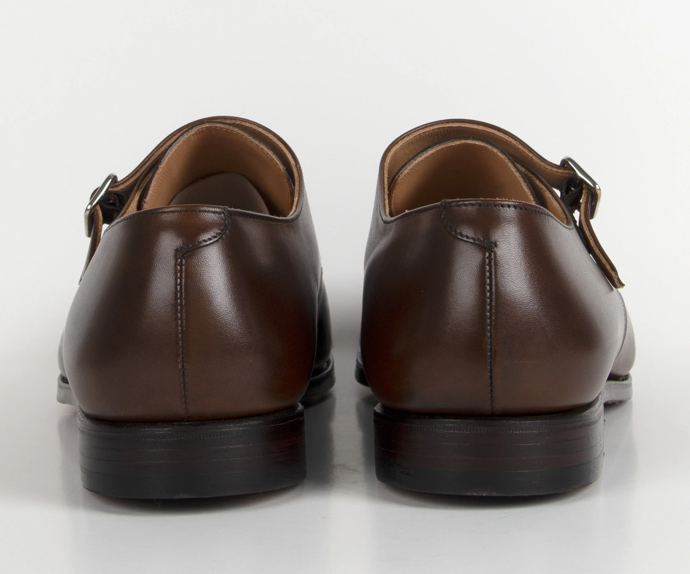 Crockett & Jones Lowndes Double Monk Strap Calf Leather Shoe Dark Brown - Image 7