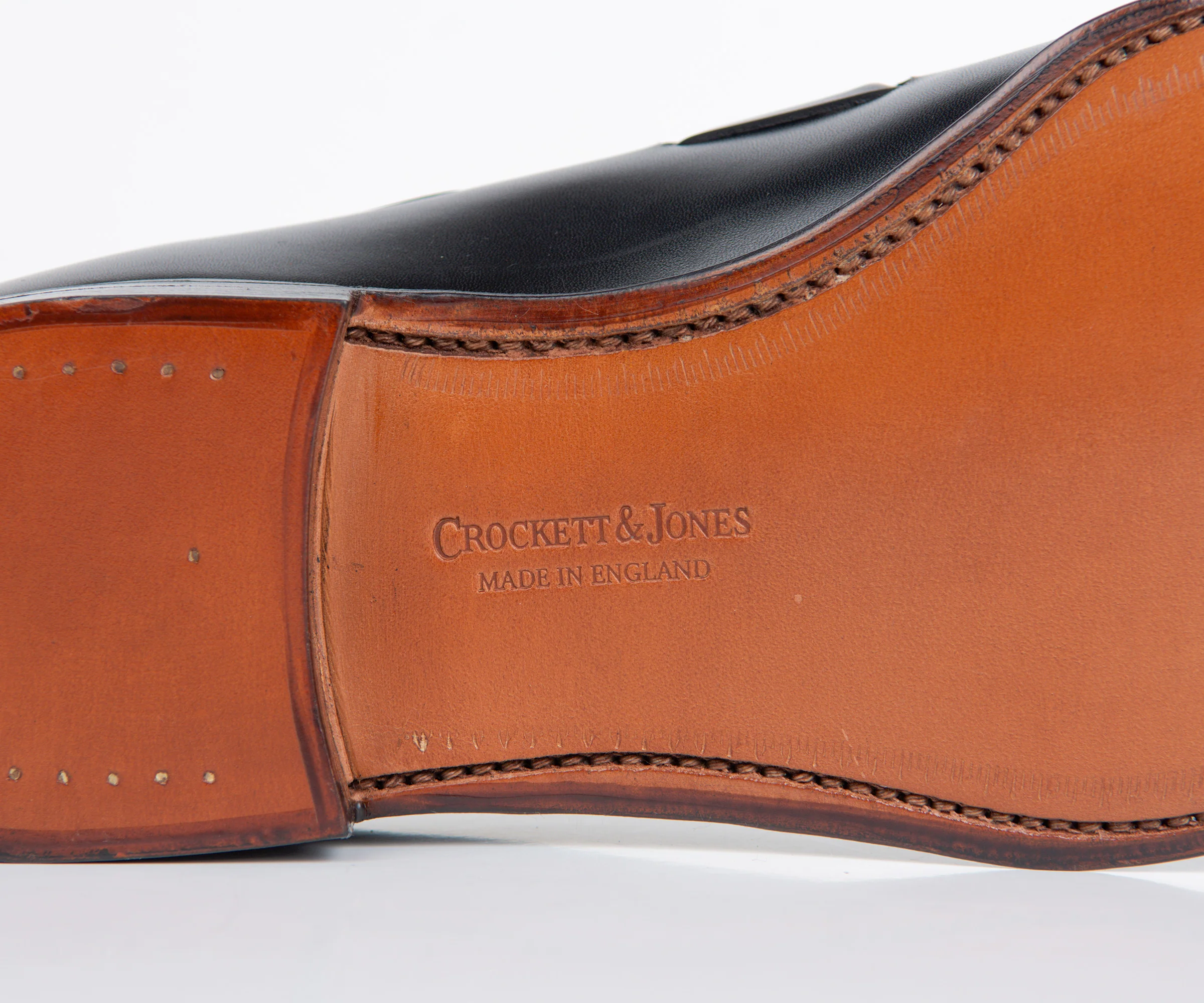Crockett & Jones Cavendish Burnished Calf Leather Loafers Black - Image 5
