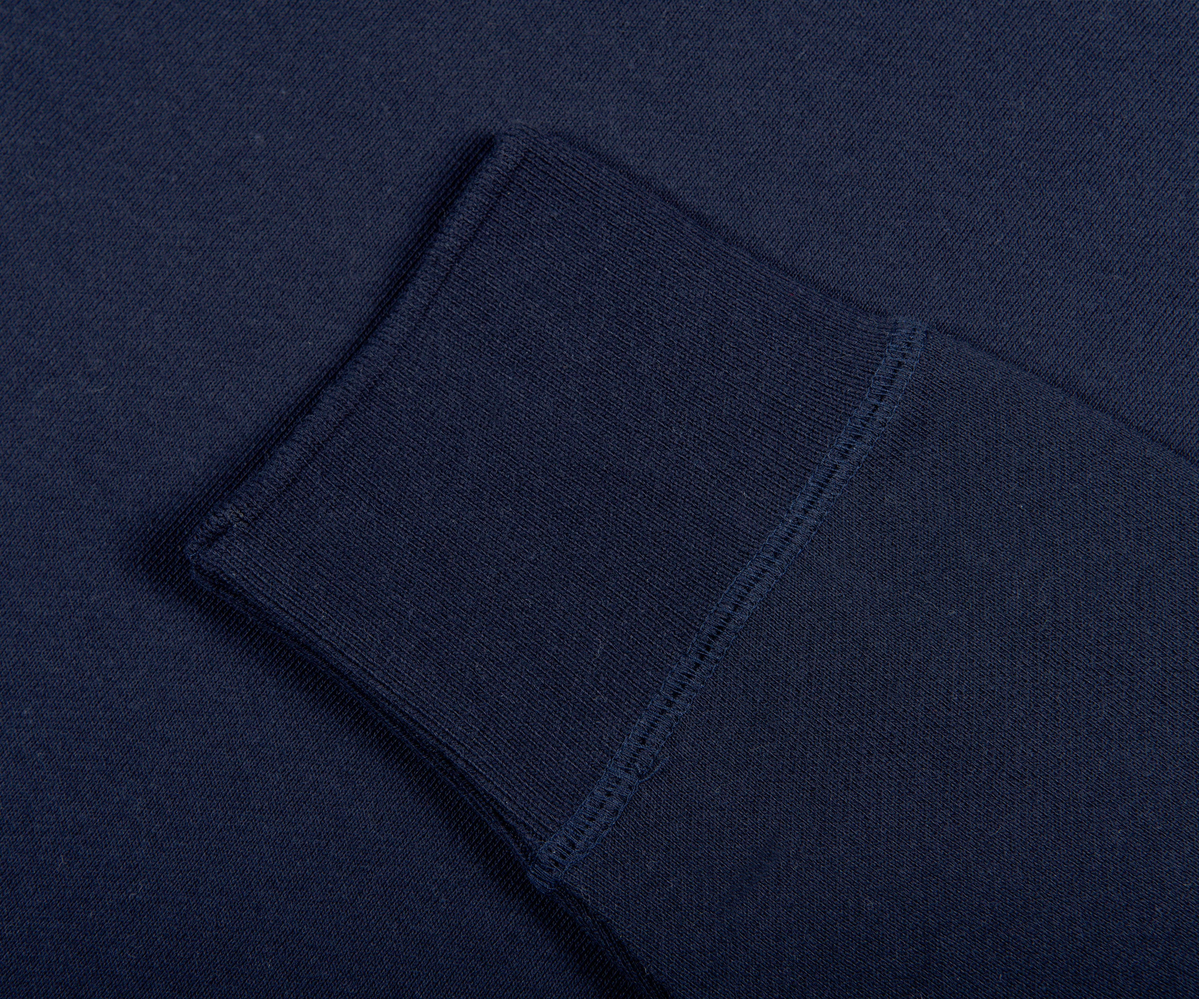Thom Browne LOOPBACK JERSEY KNIT 4-BAR CREW NECK SWEATSHIRT NAVY - Image 3