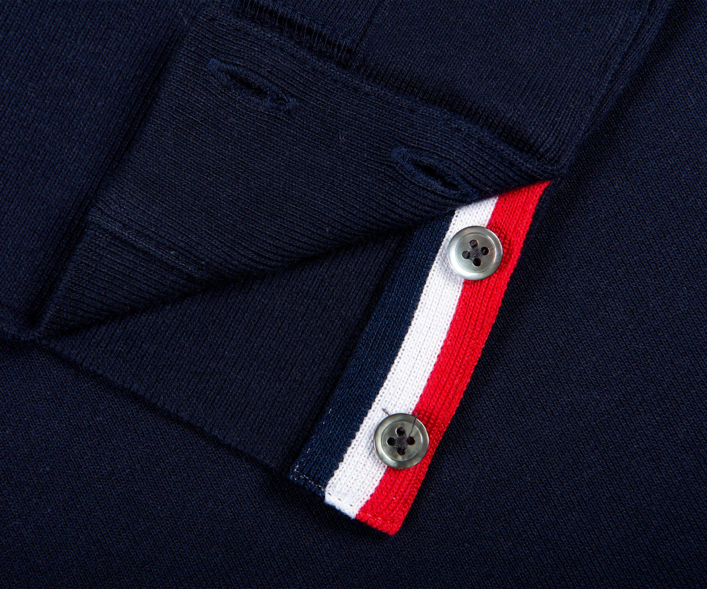 Thom Browne LOOPBACK JERSEY KNIT 4-BAR CREW NECK SWEATSHIRT NAVY - Image 9