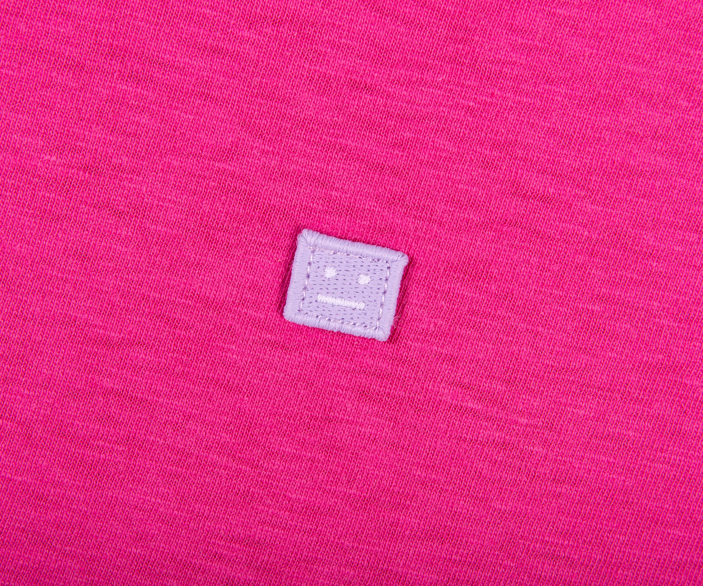 Acne Studios 'Face Logo' Polo Fuchsia Pink - Image 6