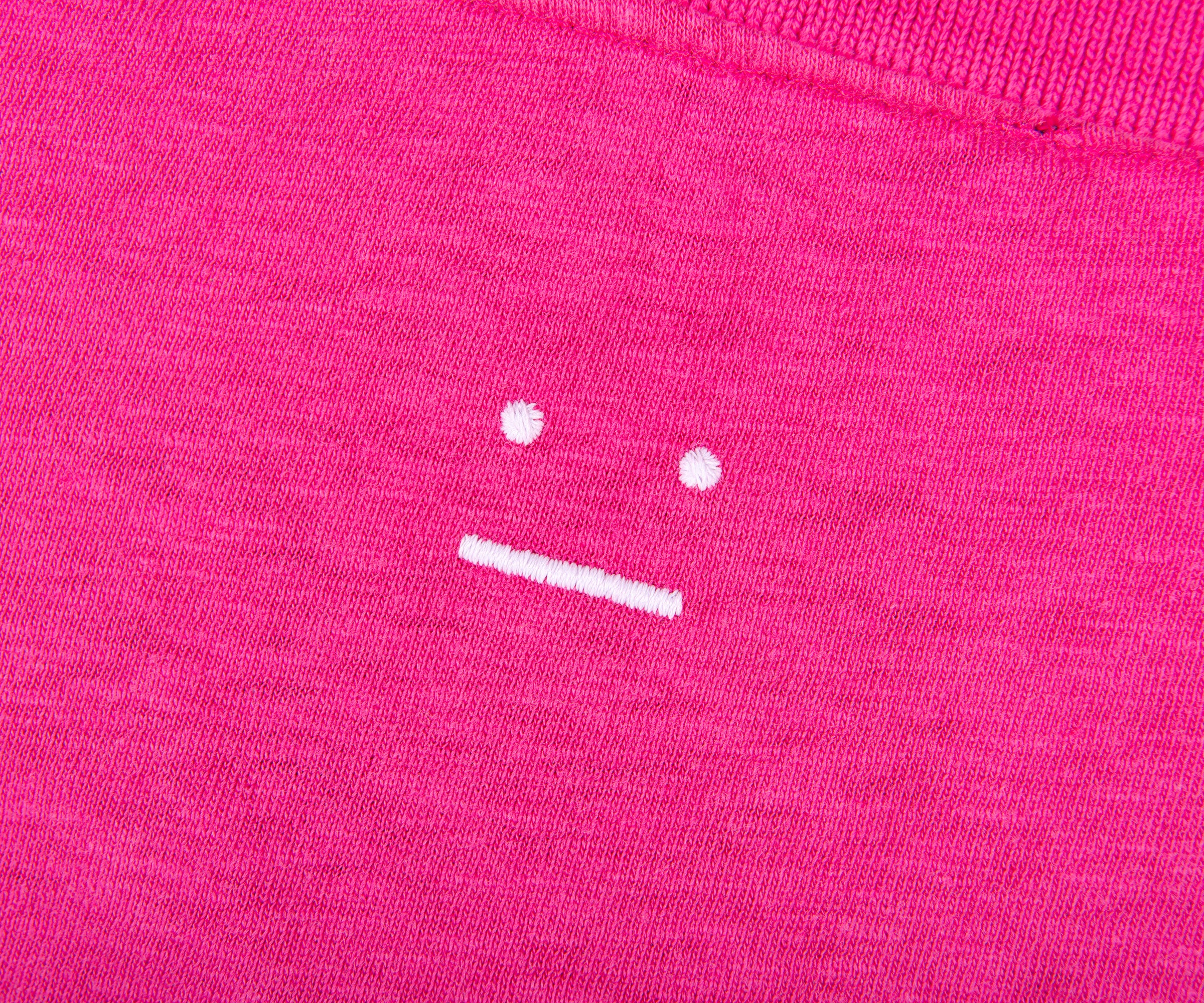 Acne Studios 'Face Logo' Polo Fuchsia Pink - Image 7