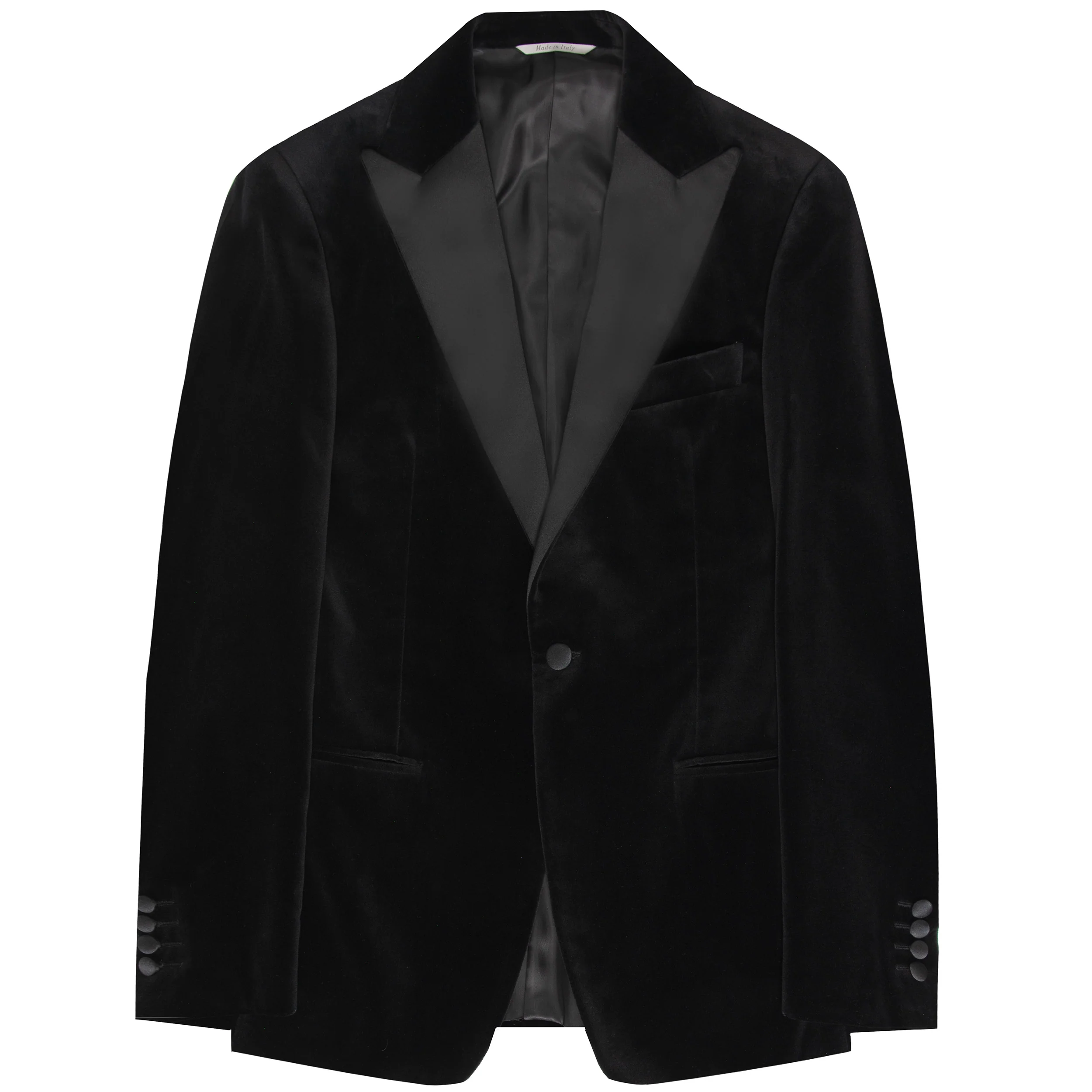 Canali Velvet Single Button Dinner Jacket Black
