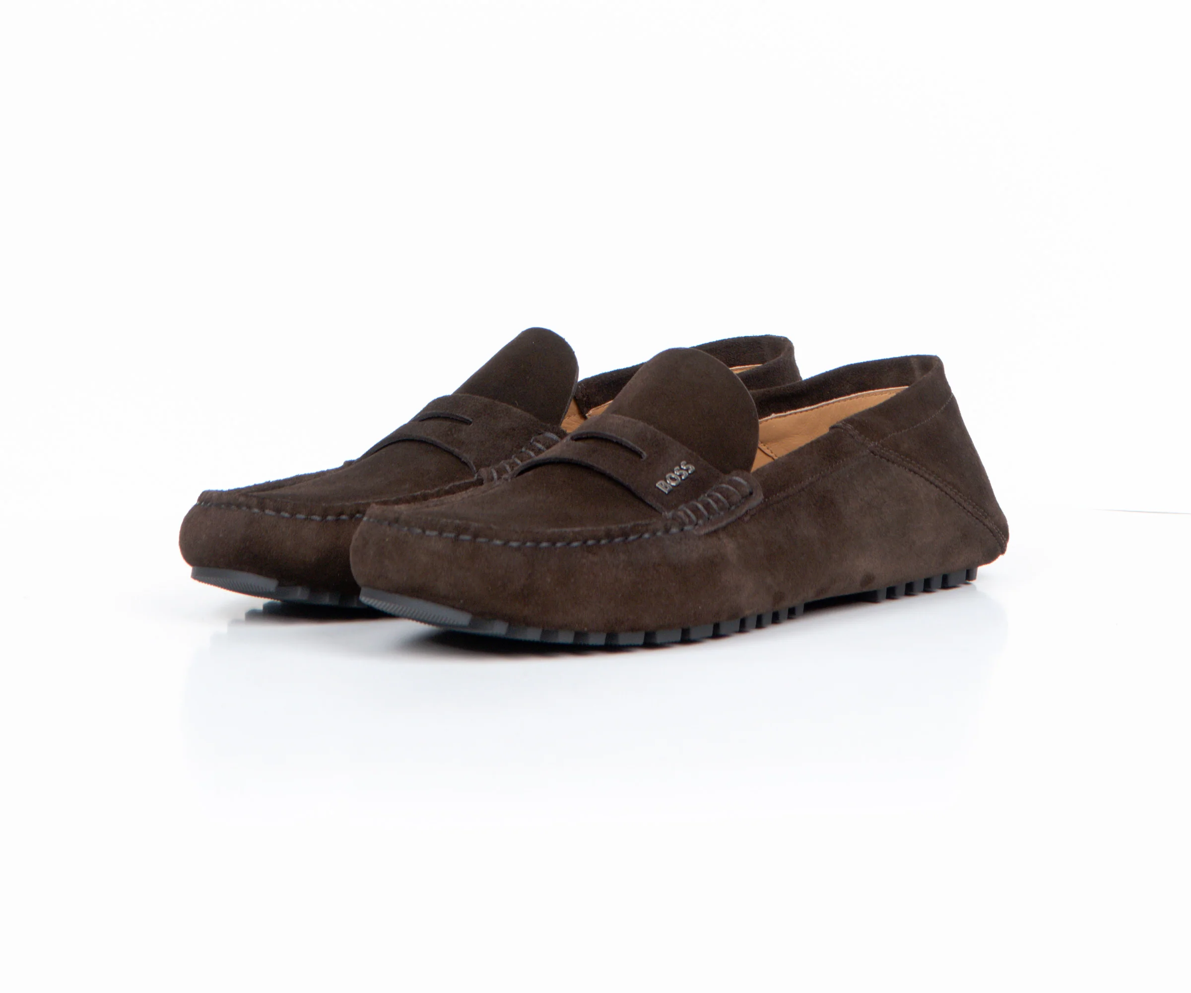 BOSS Driver Moccasins Suede Loafer Dark Brown - Image 2