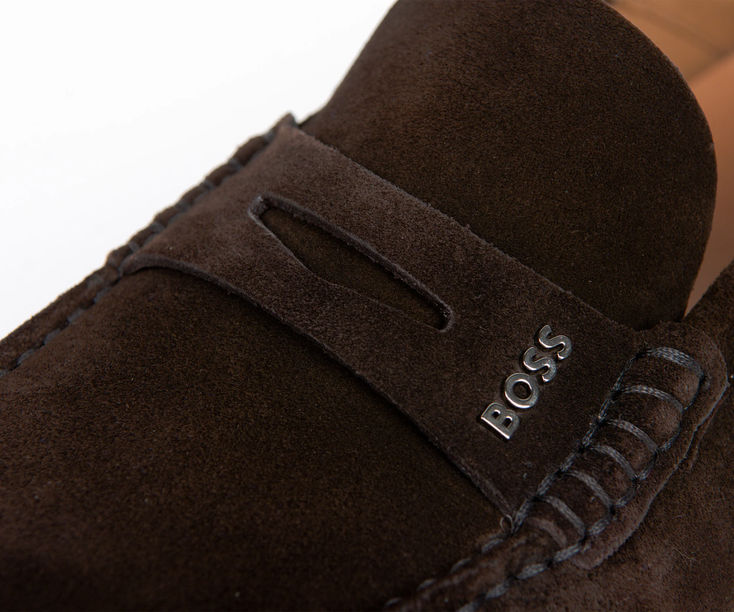 BOSS Driver Moccasins Suede Loafer Dark Brown - Image 5