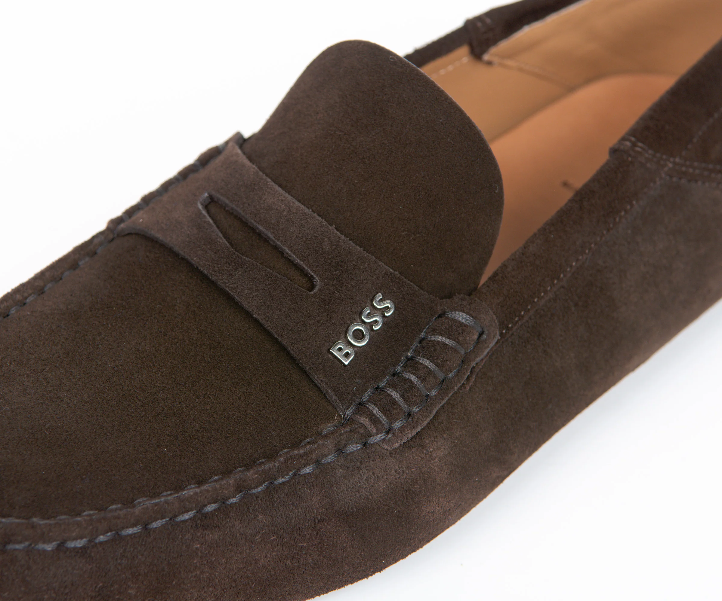 BOSS Driver Moccasins Suede Loafer Dark Brown - Image 7