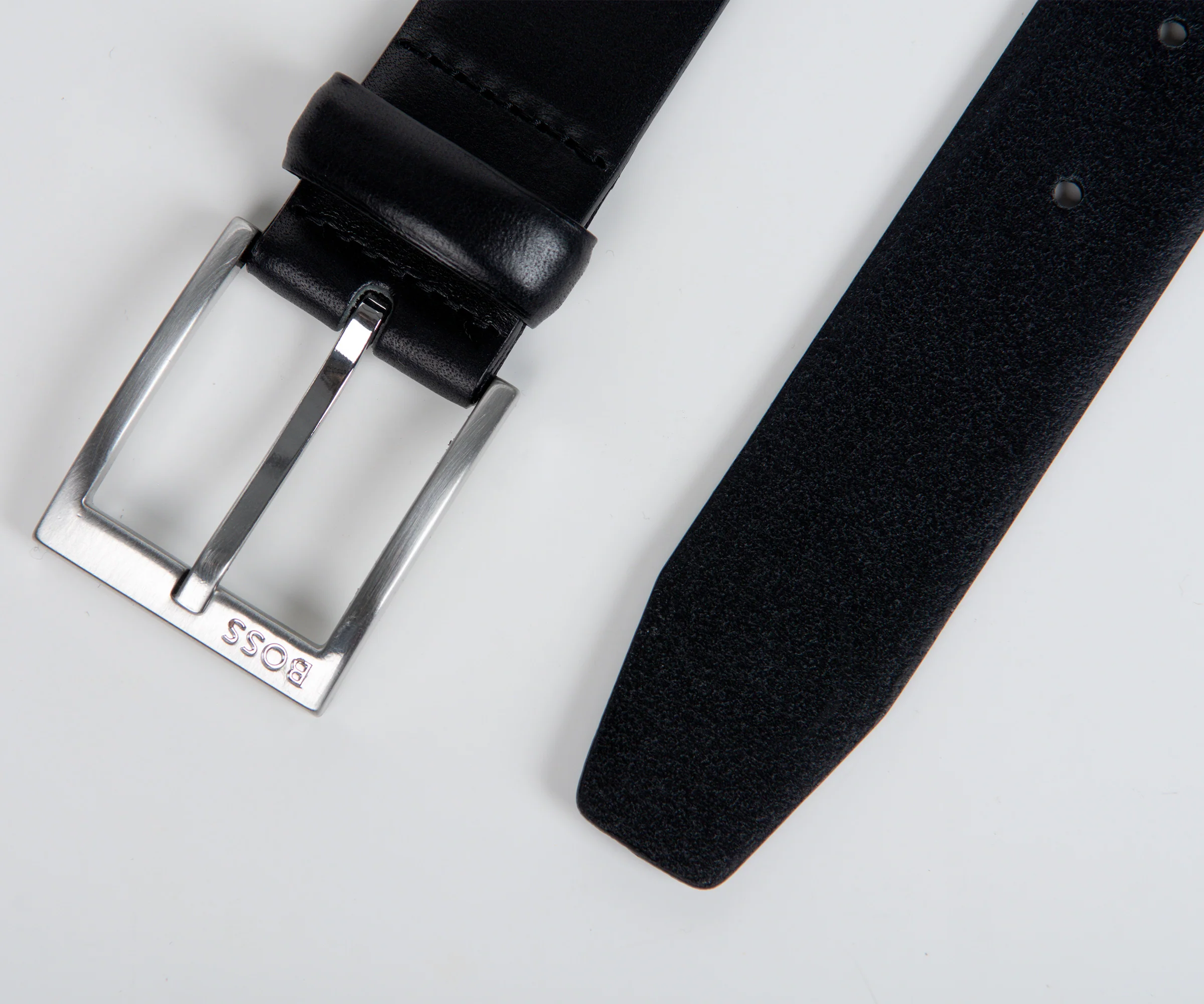 HUGO BOSS Erron Leather Belt Black - Image 2