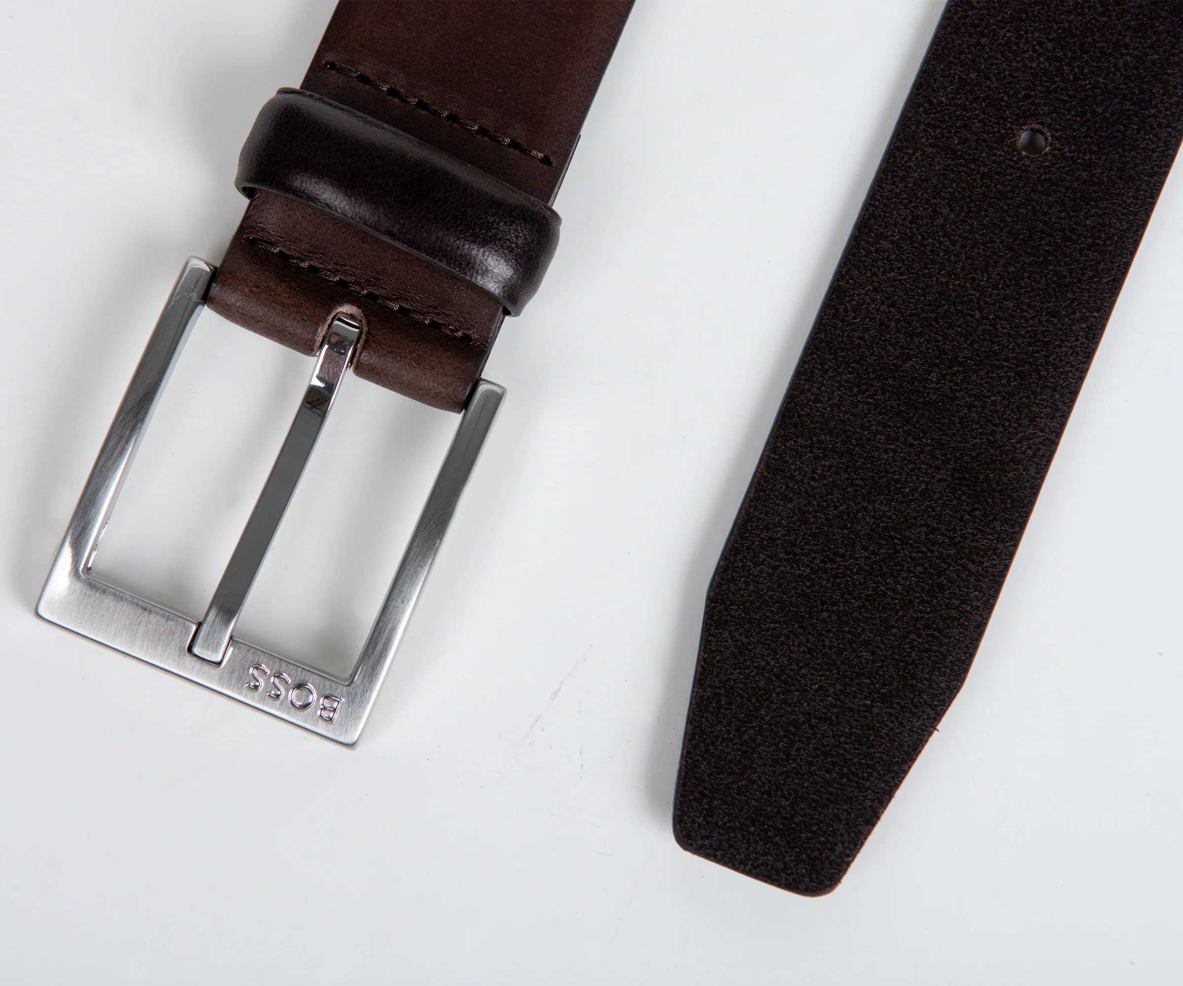 HUGO BOSS Erron Leather Belt Dark Brown - Image 2