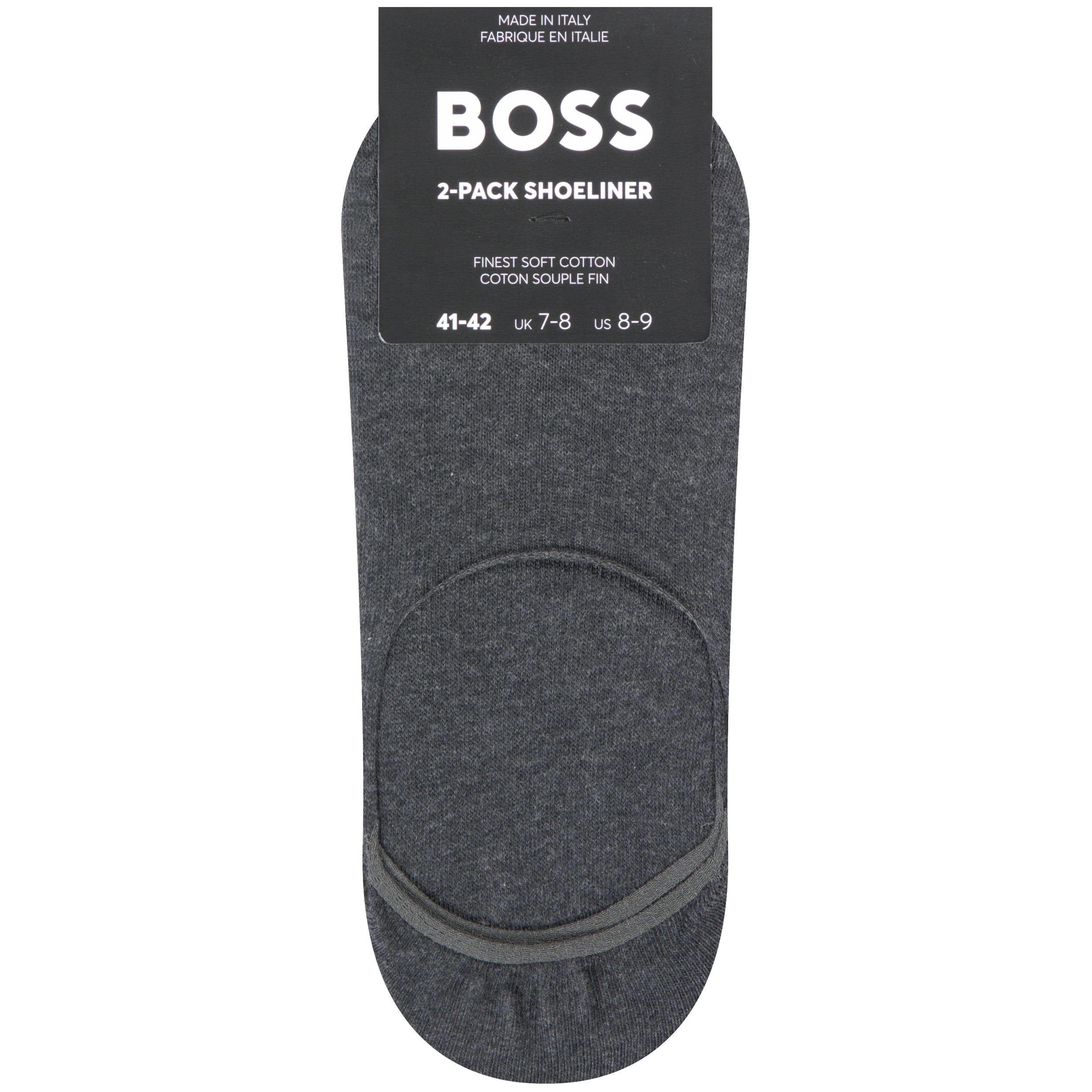 HUGO BOSS 2 Pack Shoe liner Socks Charcoal