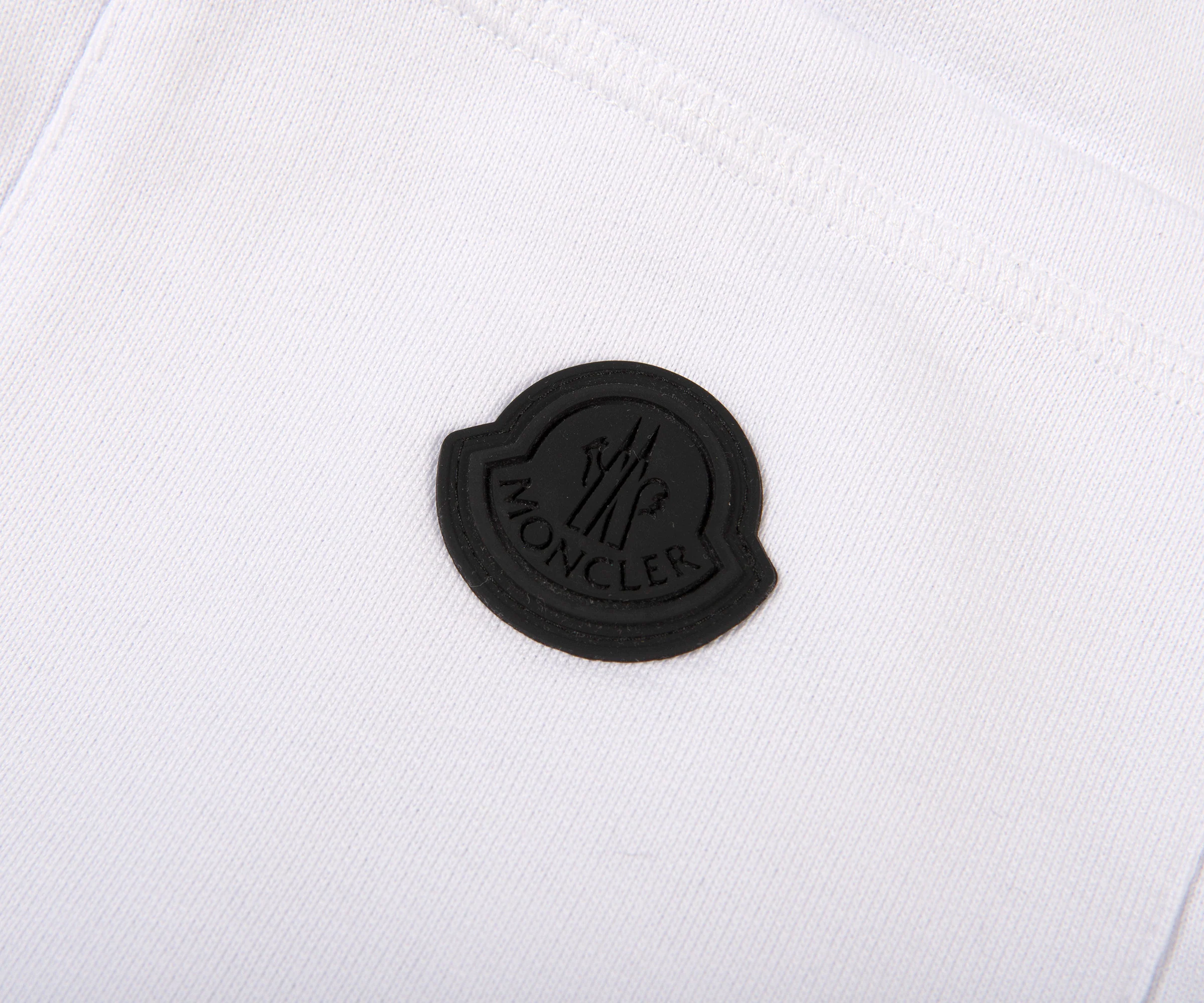 Moncler  Embroided Side Logo Joggers White - Image 2