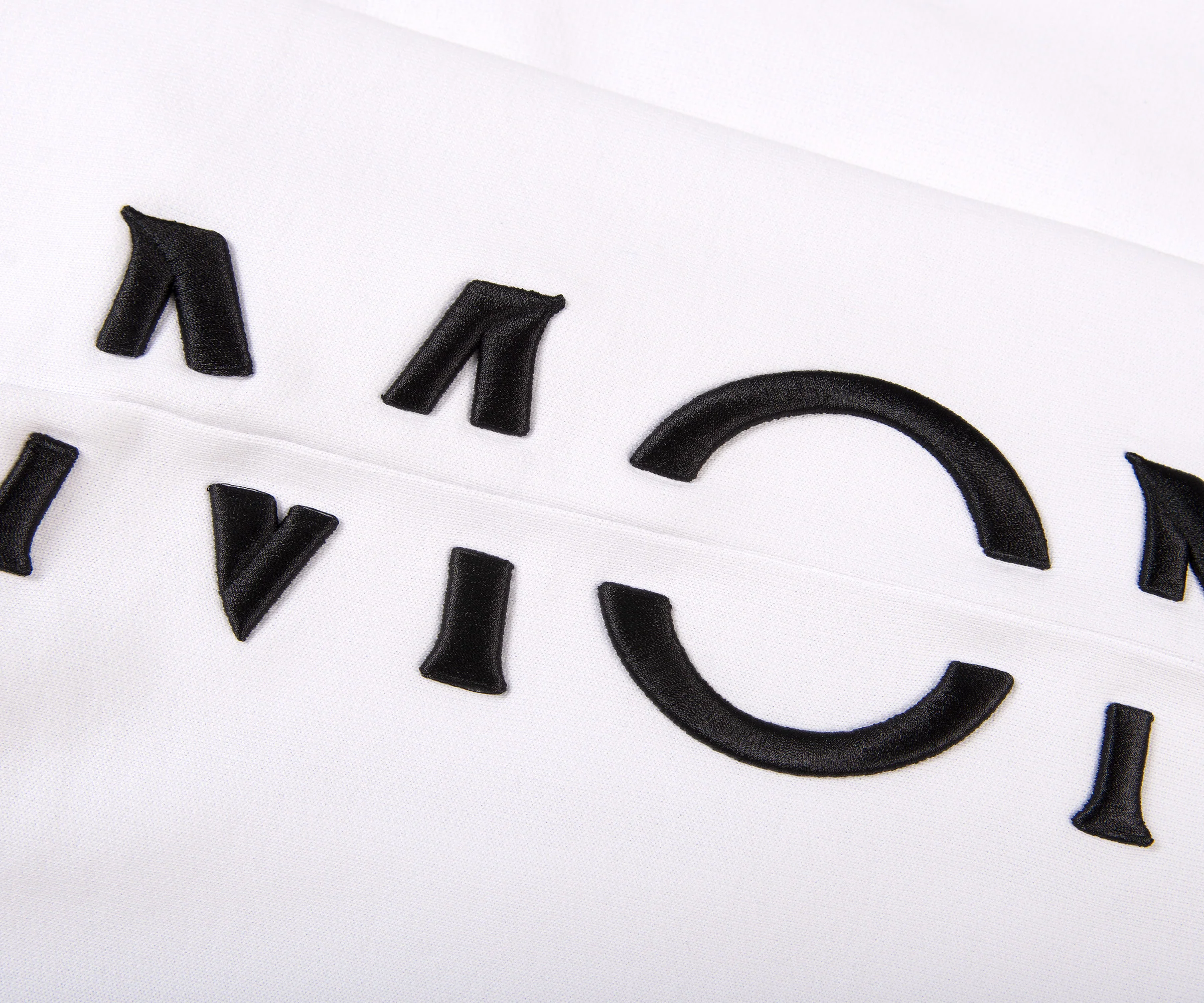 Moncler  Embroided Side Logo Joggers White - Image 4