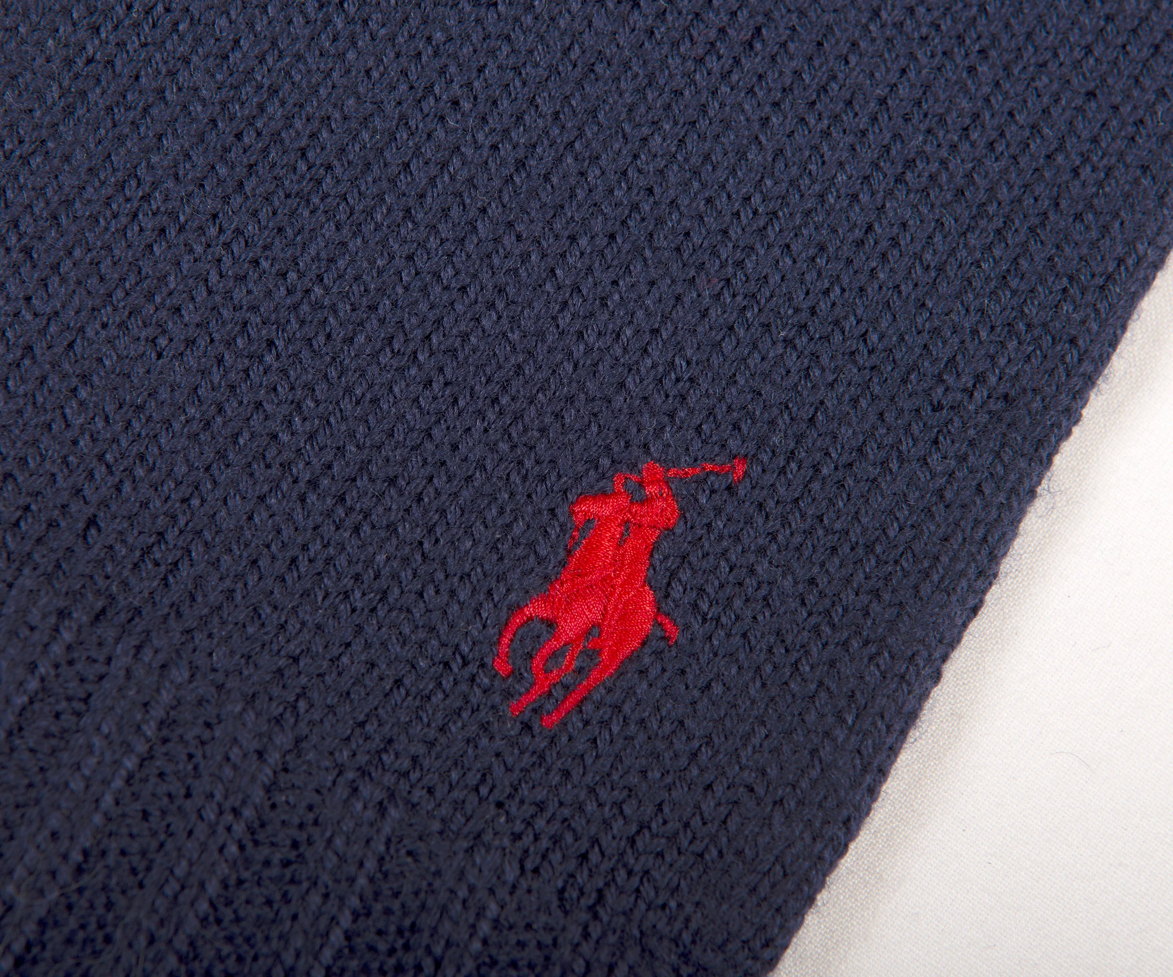 Ralph Lauren Classic Logo Wool Gloves Navy - Image 3