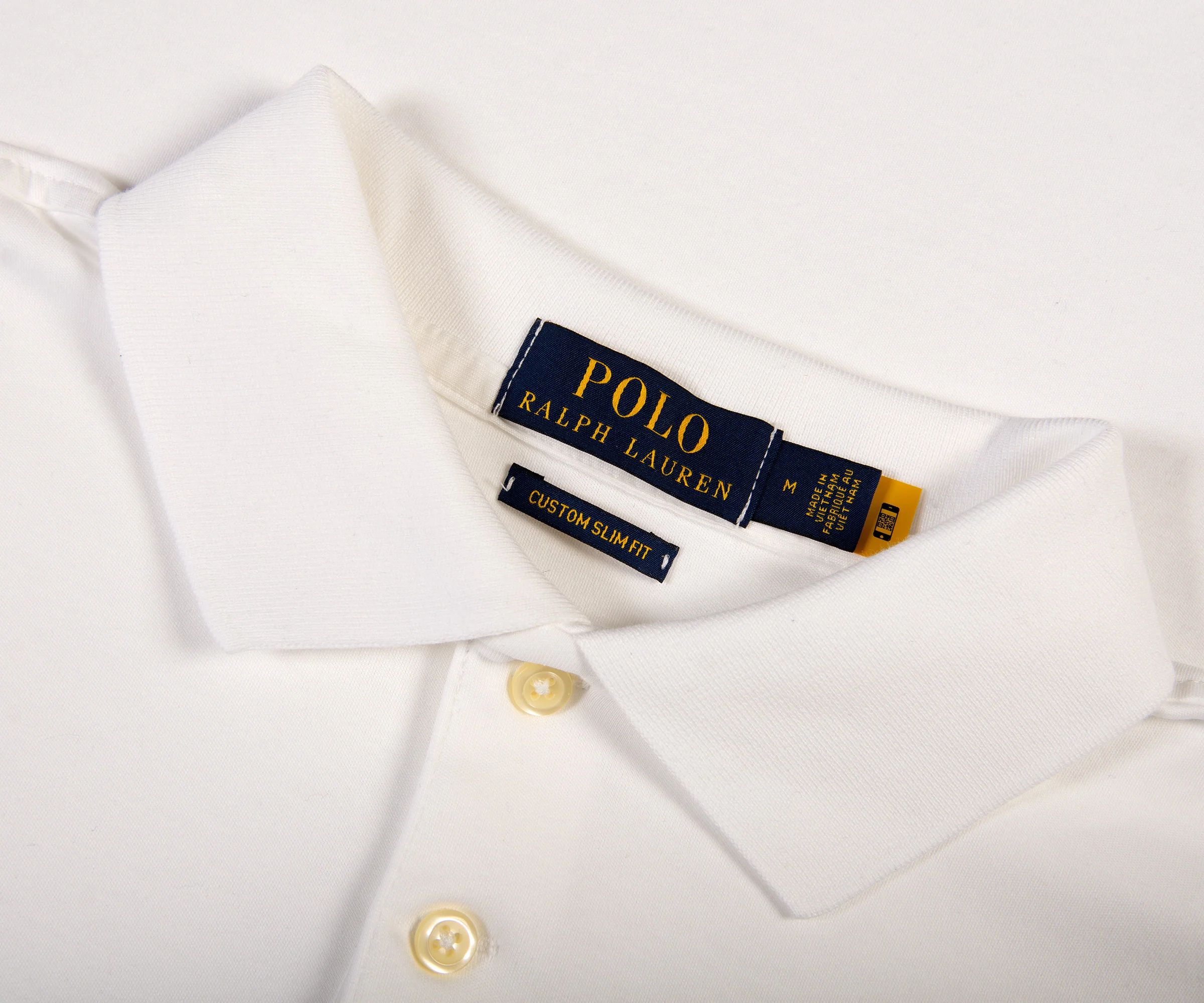 Ralph Lauren Custom Slim Fit Soft Touch Polo White - Image 2