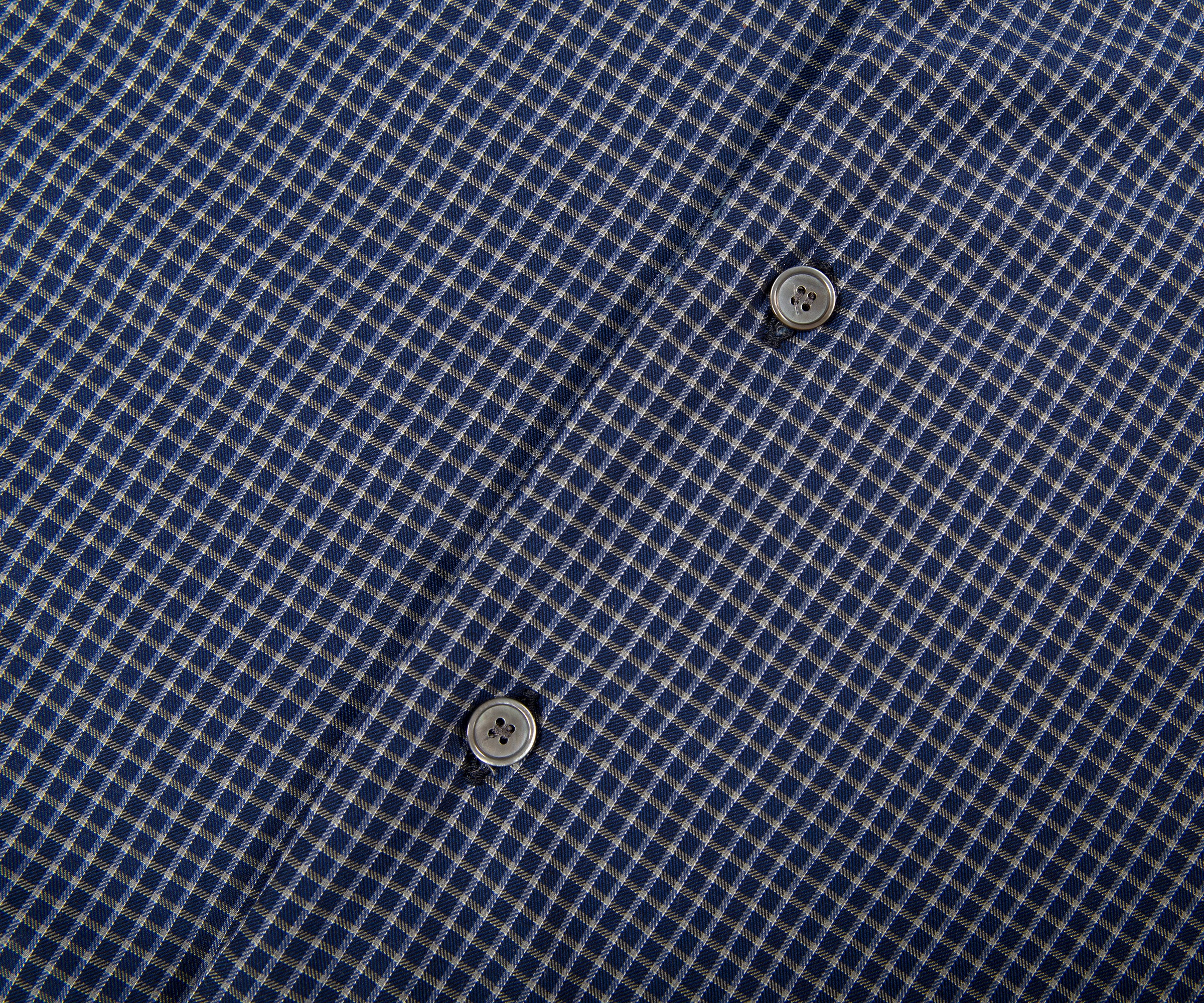 Acne Studios Check Reversible Fleece Jacket Dark Blue - Image 6