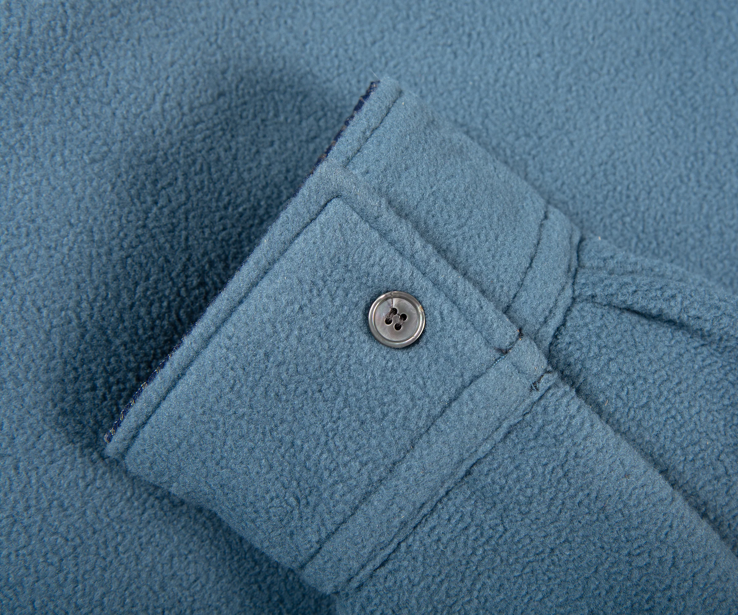 Acne Studios Check Reversible Fleece Jacket Dark Blue - Image 8