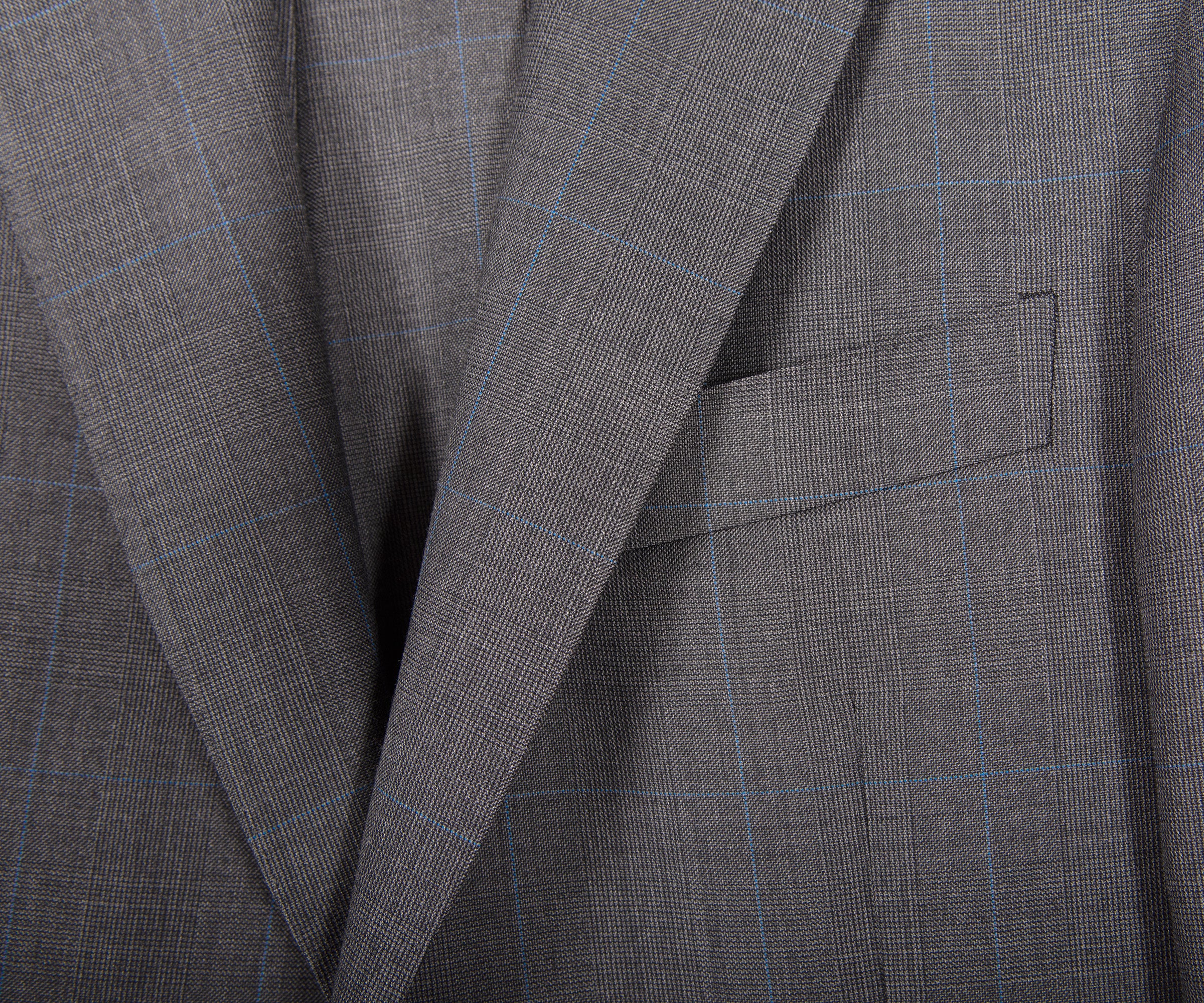 Canali Kei Check Wool Suit Charcoal - Image 3