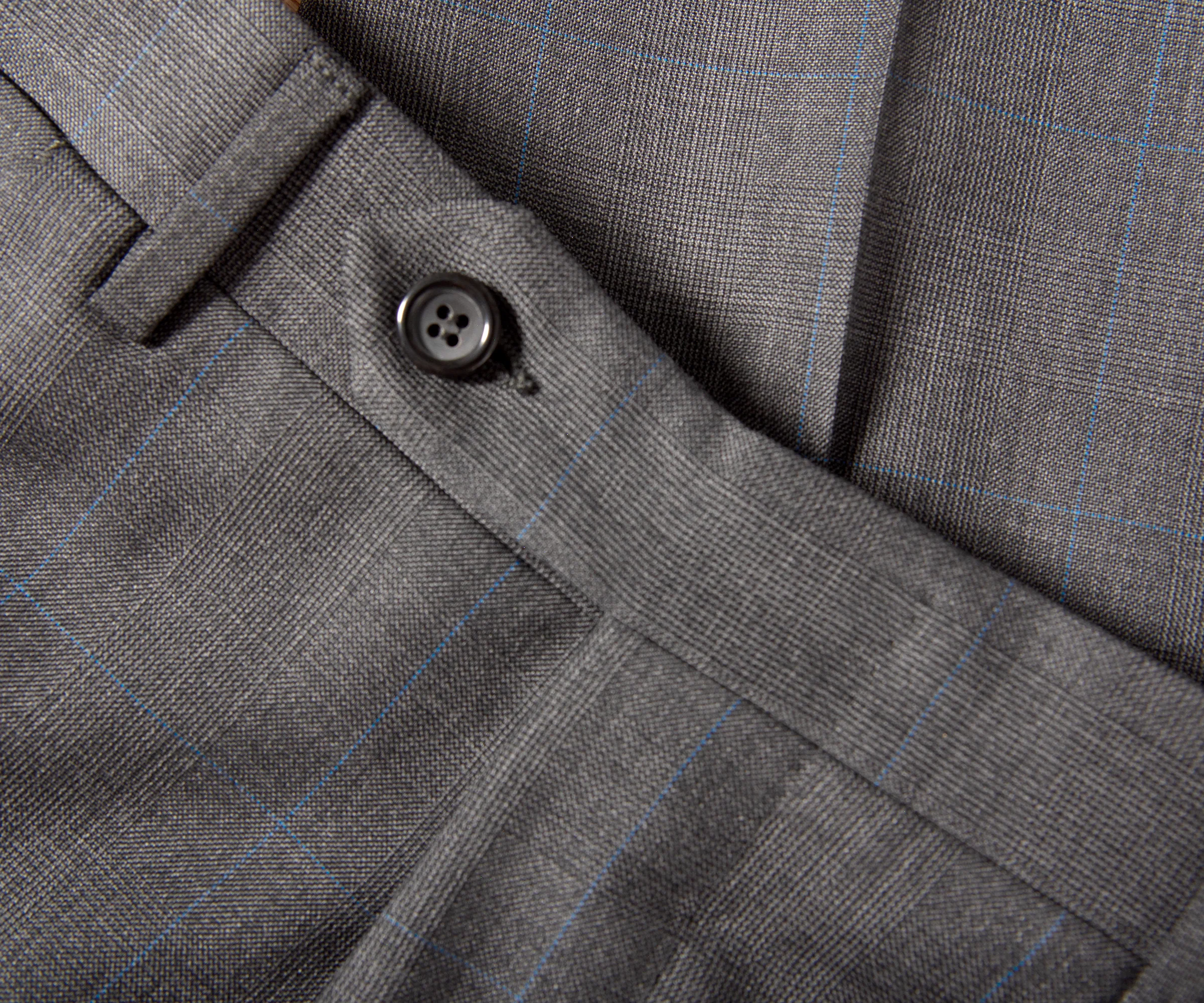 Canali Kei Check Wool Suit Charcoal - Image 6