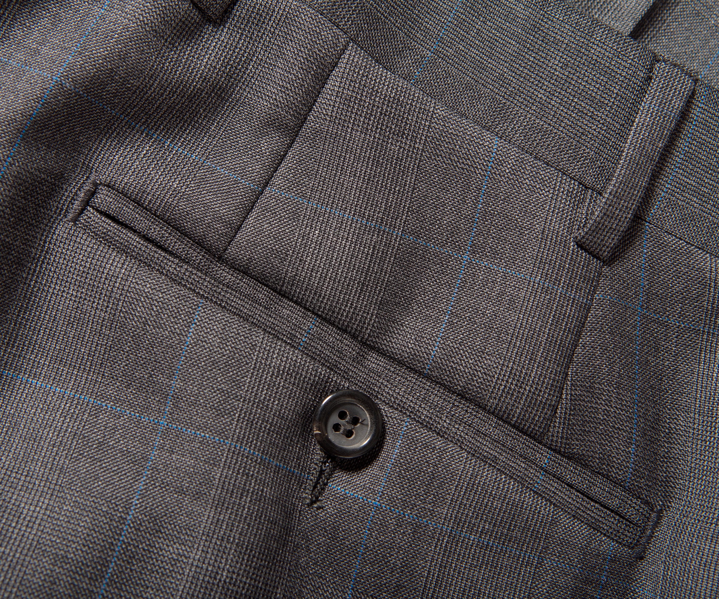 Canali Kei Check Wool Suit Charcoal - Image 7
