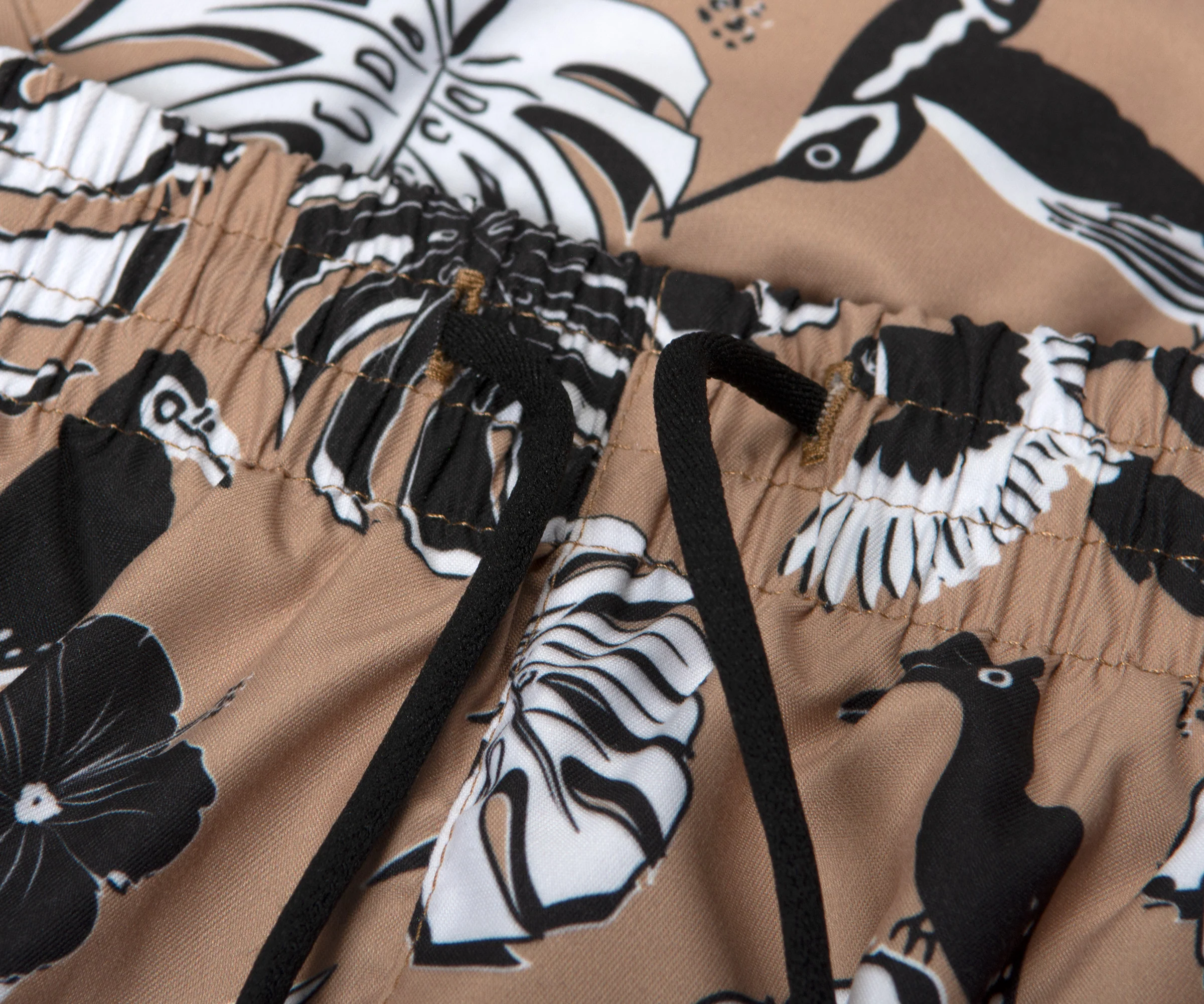 HUGO BOSS Piranha Floral Swim Shorts Beige - Image 2
