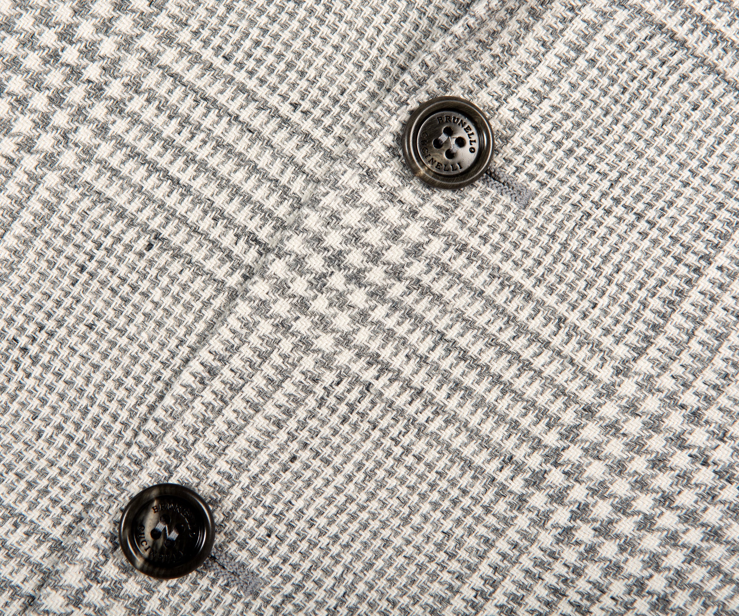 BRUNELLO CUCINELLI Prince Of Wales Deconstructed Patch Pocket Blazer Grey - Image 2
