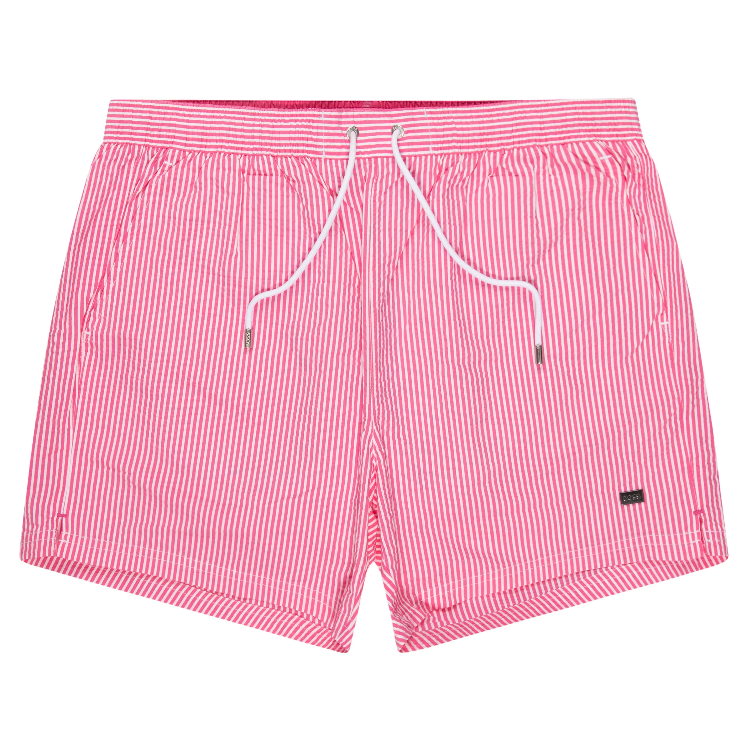 HUGO BOSS Velvetfish Striped Swim Shorts Pink
