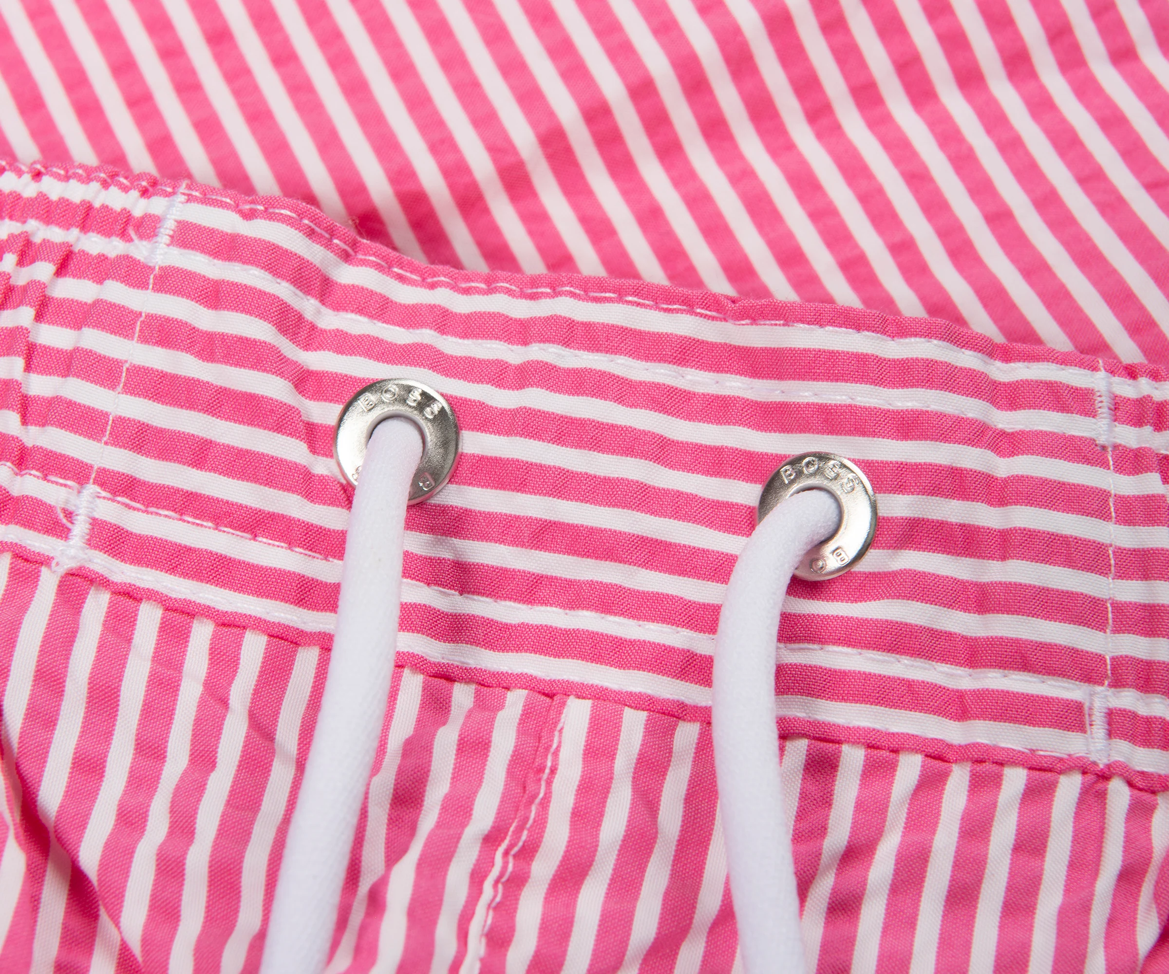 HUGO BOSS Velvetfish Striped Swim Shorts Pink - Image 2