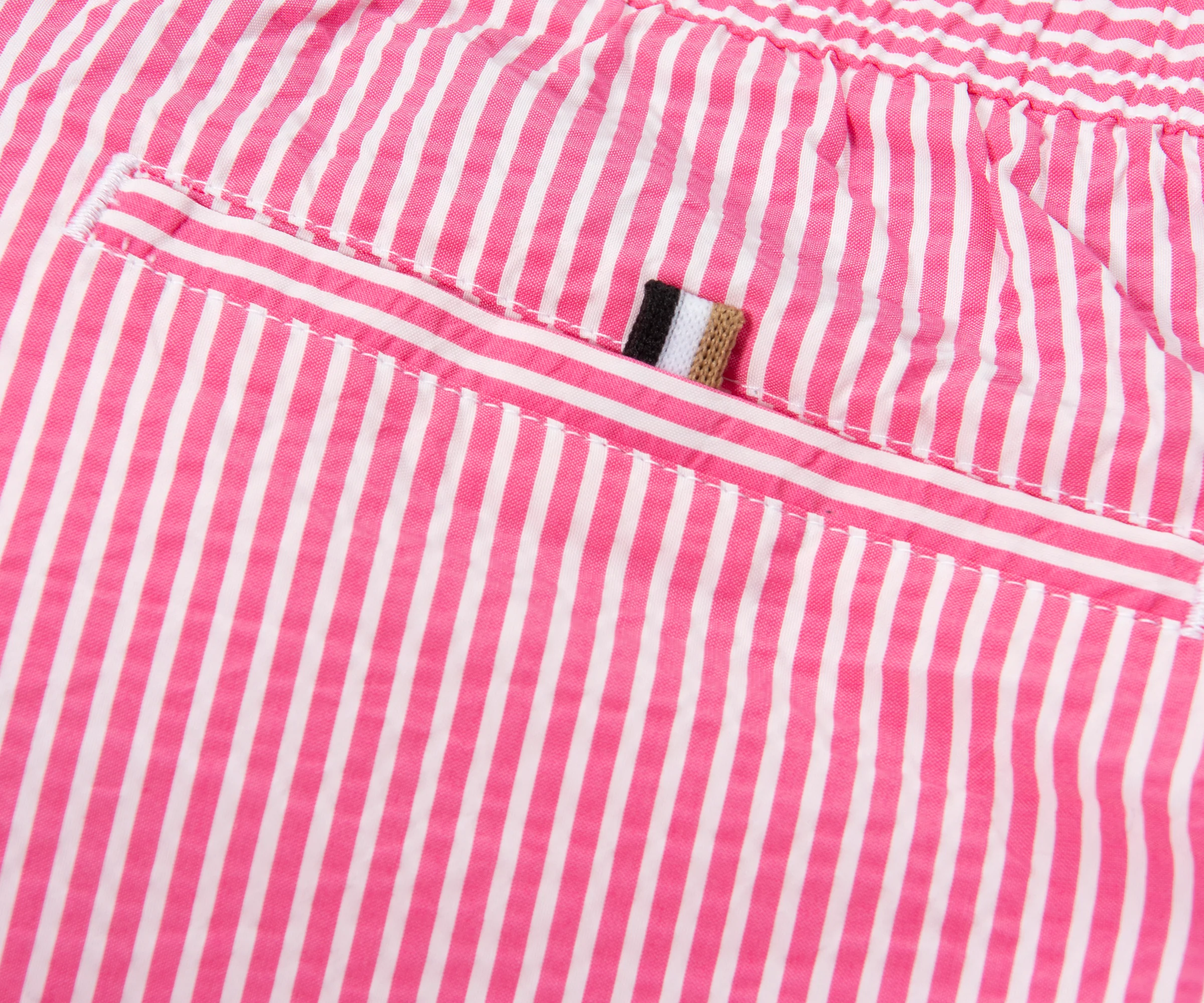 HUGO BOSS Velvetfish Striped Swim Shorts Pink - Image 5