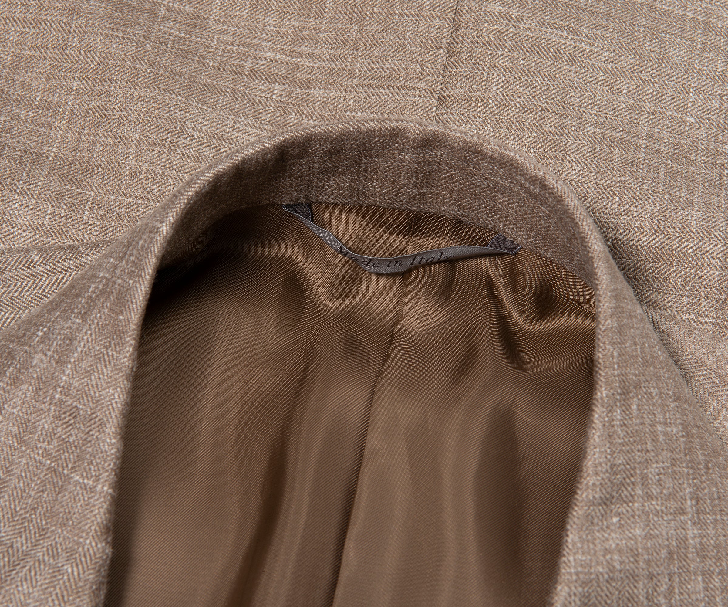 Canali DB Herringbone Linen Weave Jacket Beige - Image 2