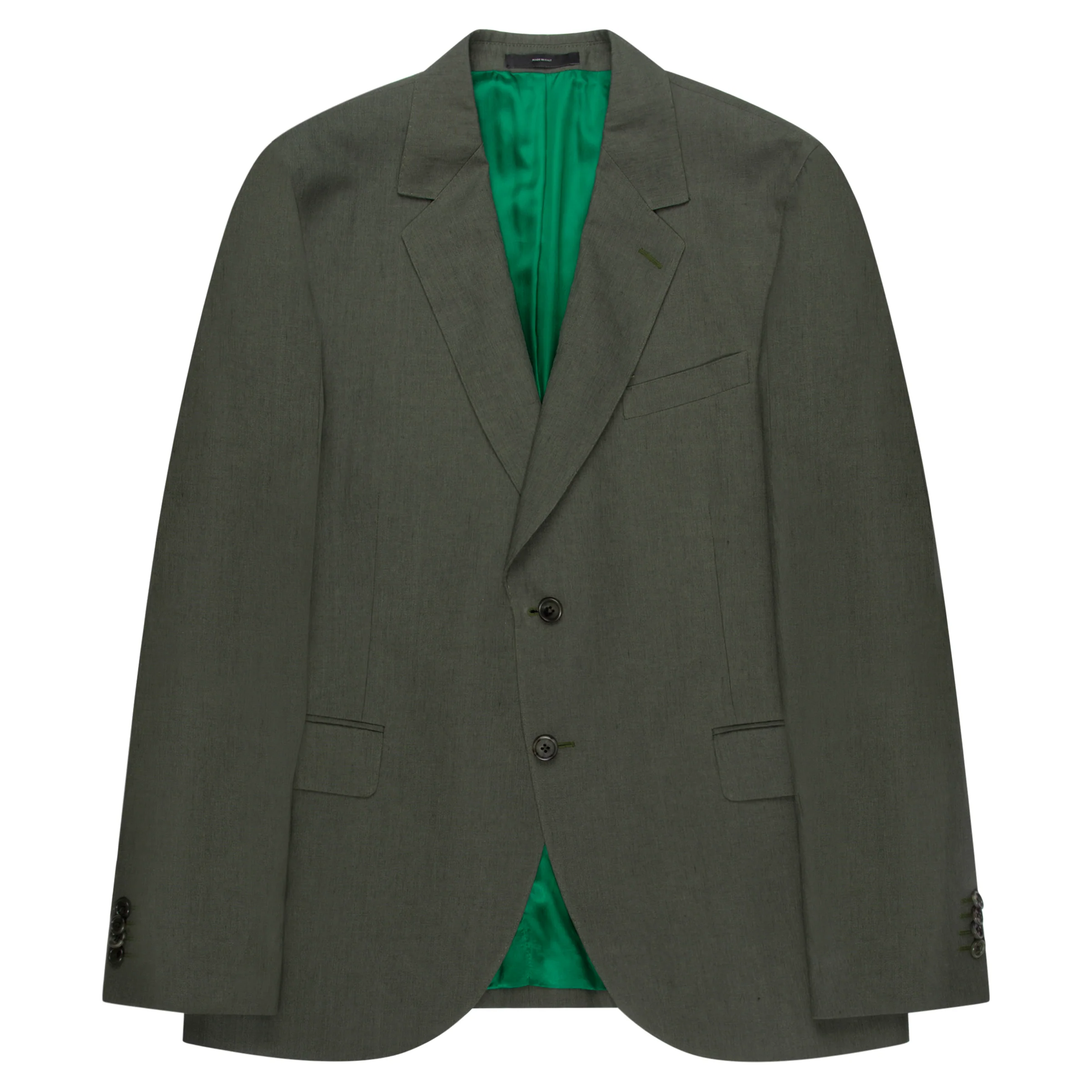 Paul Smith 2 Button Linen Suit Green