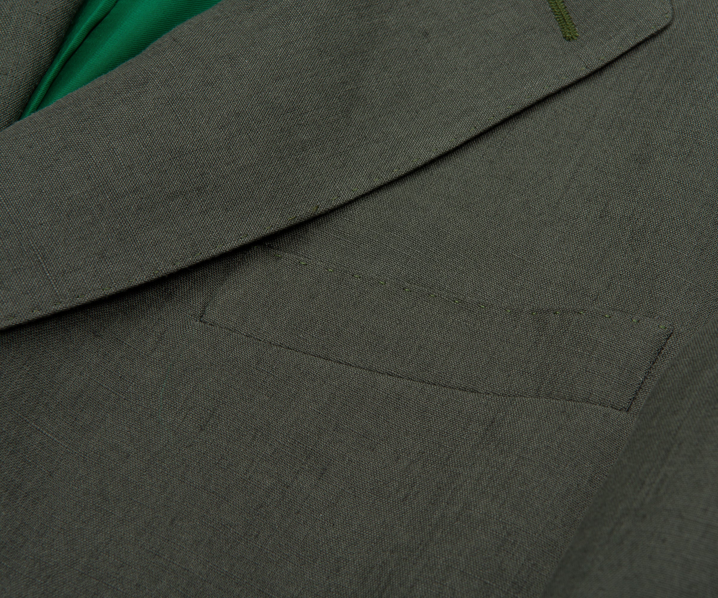 Paul Smith 2 Button Linen Suit Green - Image 3