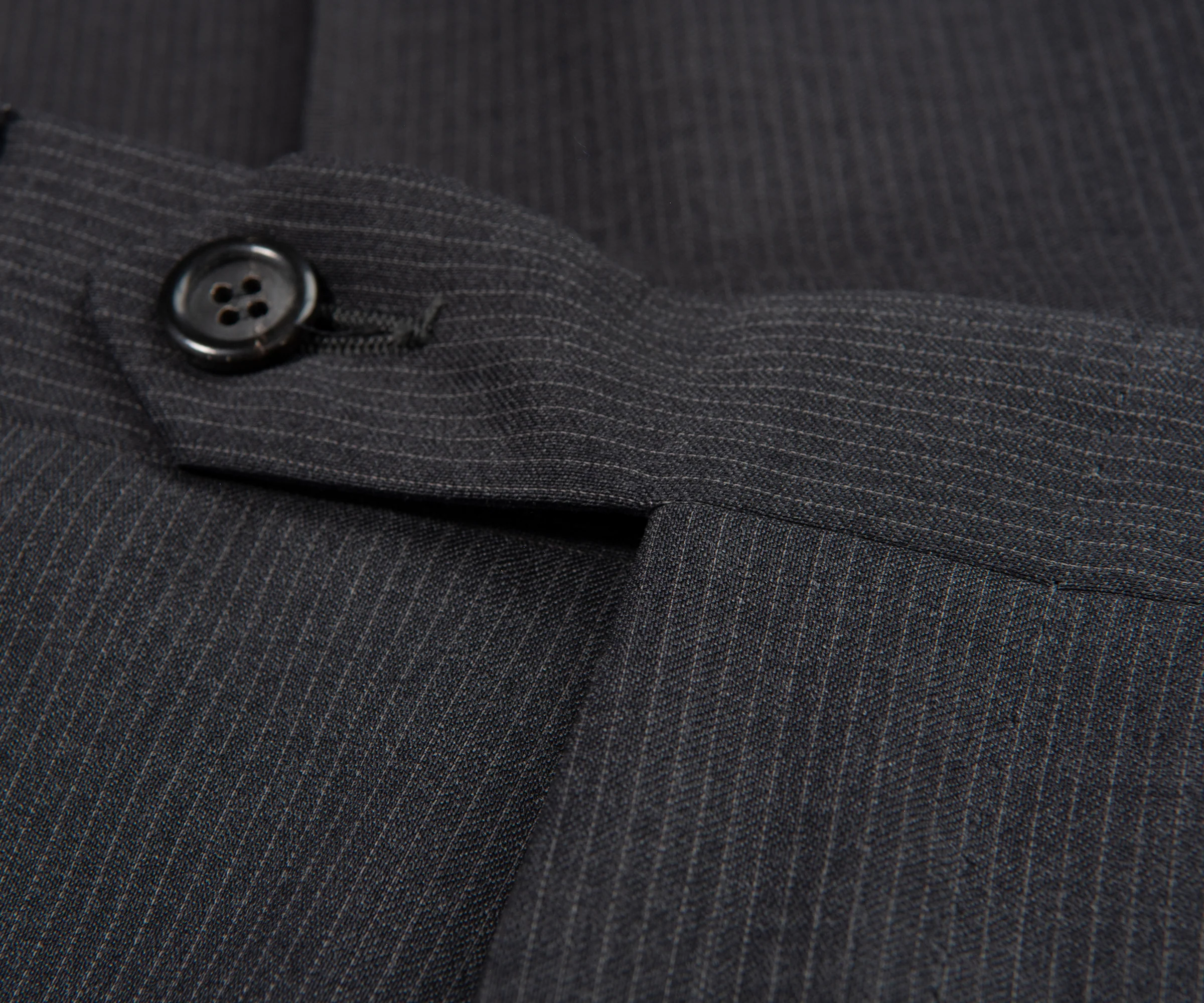 Canali Double Breasted Pinstriped Suit Charcoal - Image 8