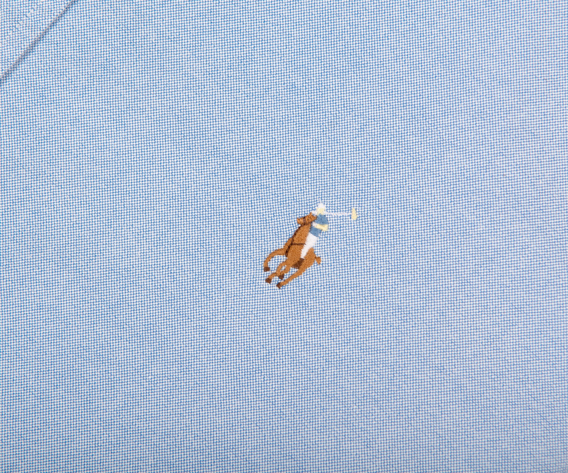 Ralph Lauren Custom Fit SS Oxford Shirt Blue - Image 3