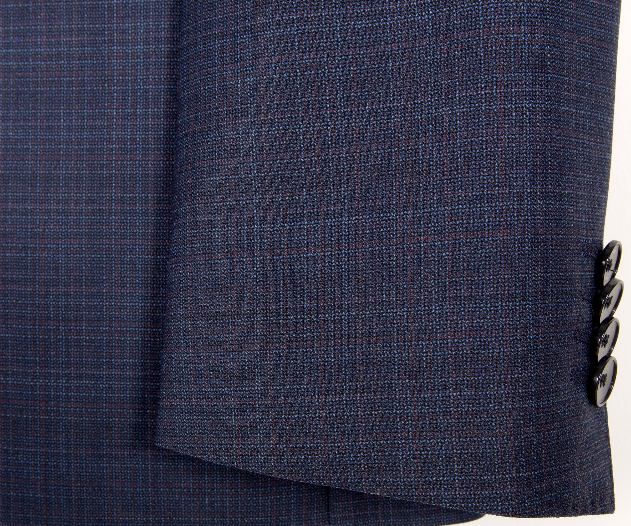 HUGO BOSS H-Huge Slim Fit 2 Piece Patterned Suit Dark Blue - Image 5