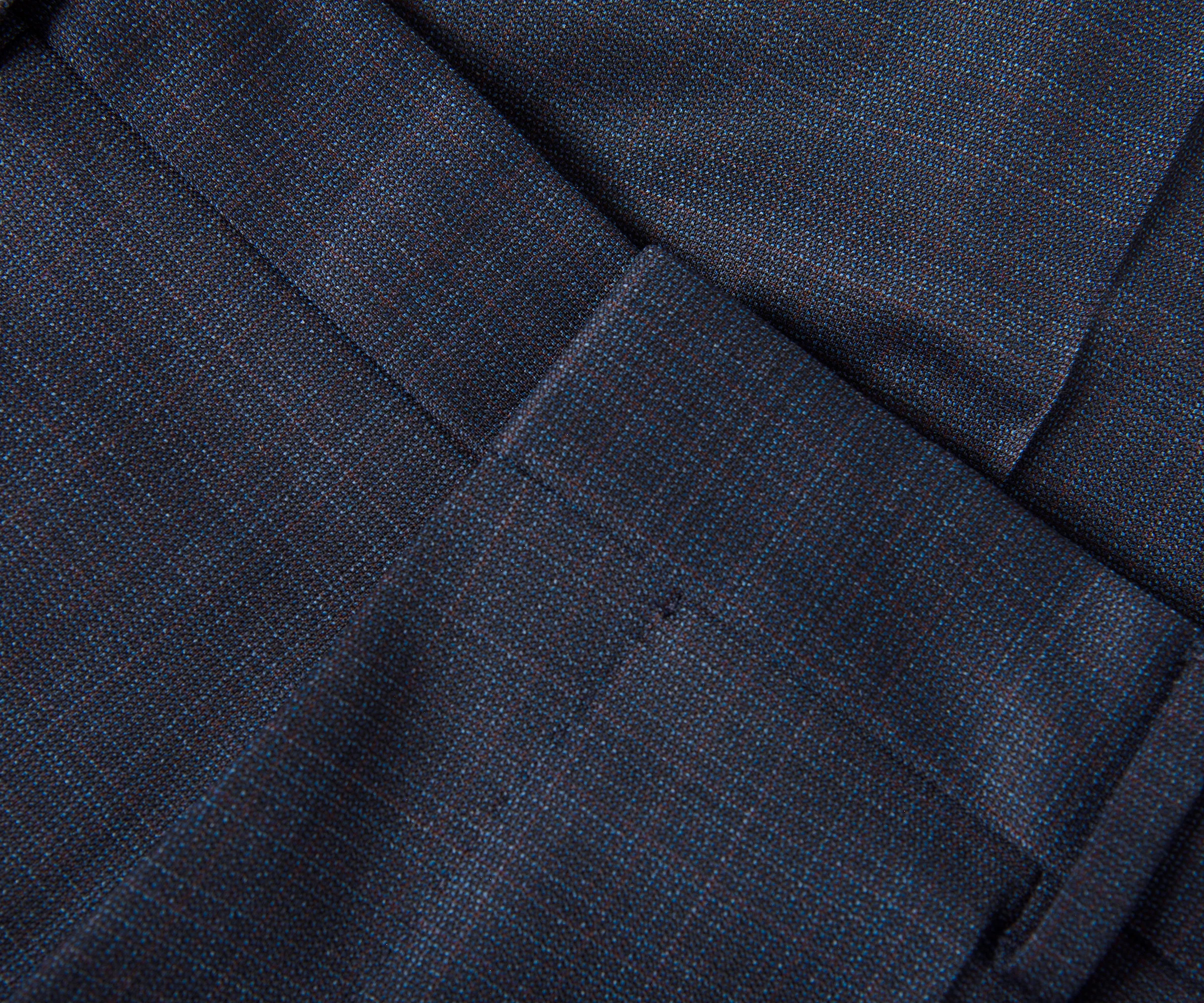HUGO BOSS H-Huge Slim Fit 2 Piece Patterned Suit Dark Blue - Image 6