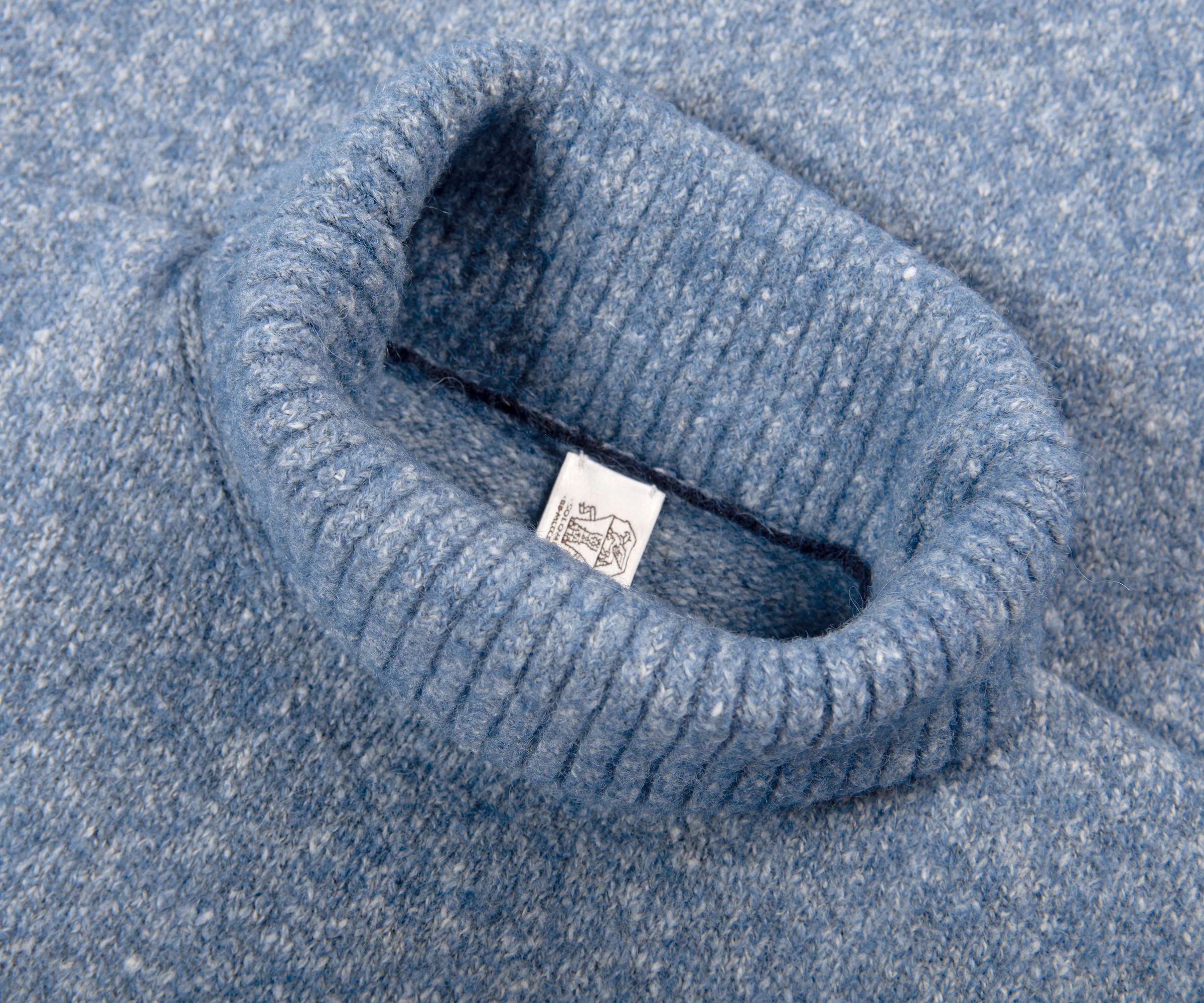 BRUNELLO CUCINELLI Wool Roll Neck Jumper Blue - Image 2