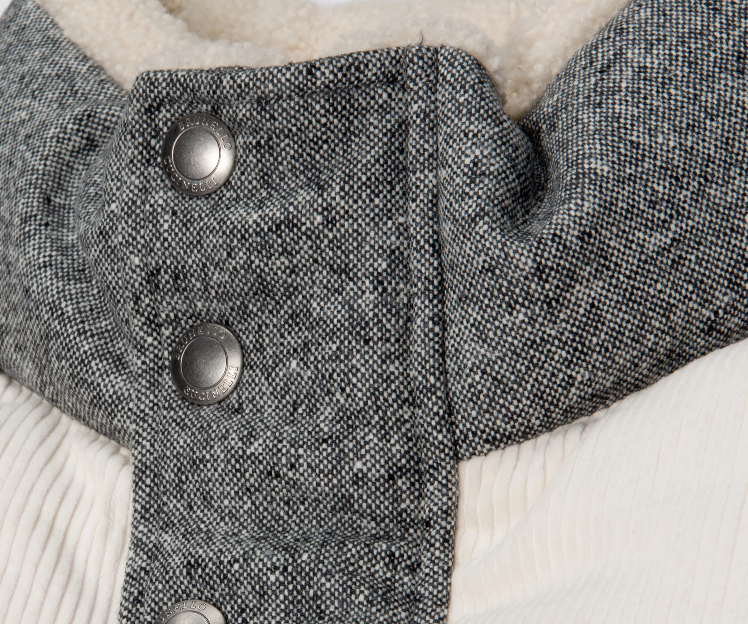 BRUNELLO CUCINELLI High Neck Padded Gilet Heather Grey - Image 3