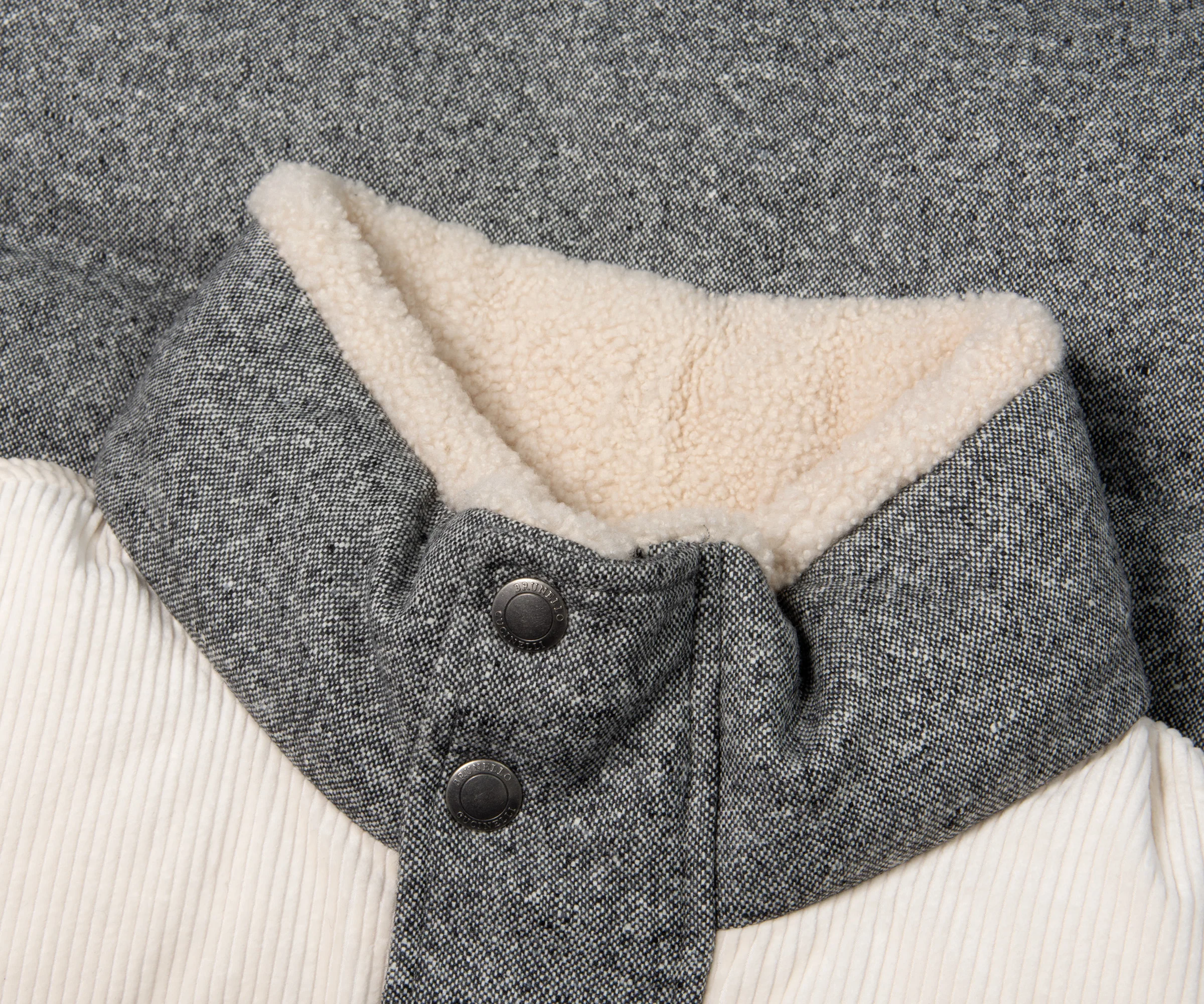 BRUNELLO CUCINELLI High Neck Padded Gilet Heather Grey - Image 7