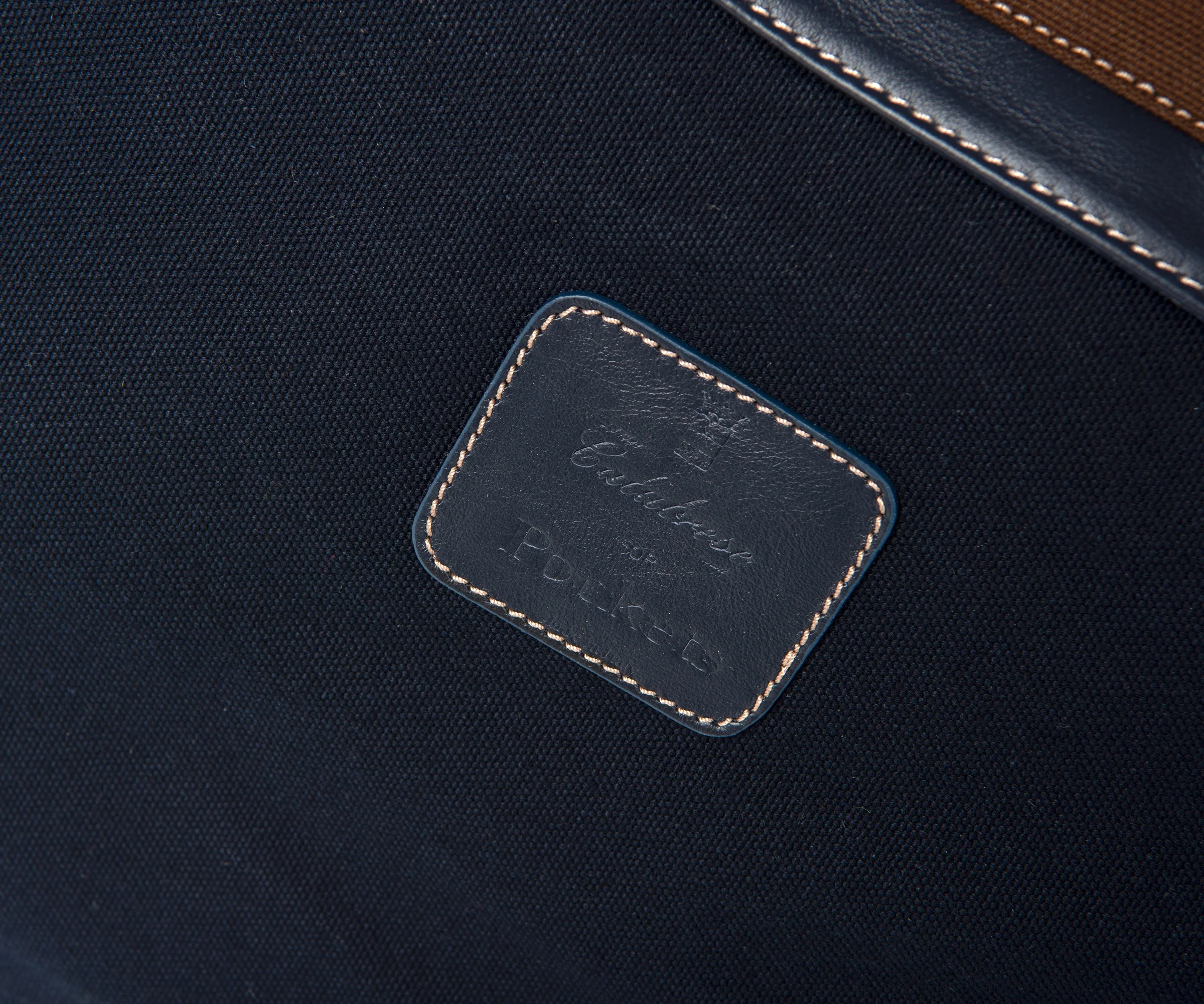 CALABRESE Lipari Fabric And Leather Medium Bag Navy - Image 3