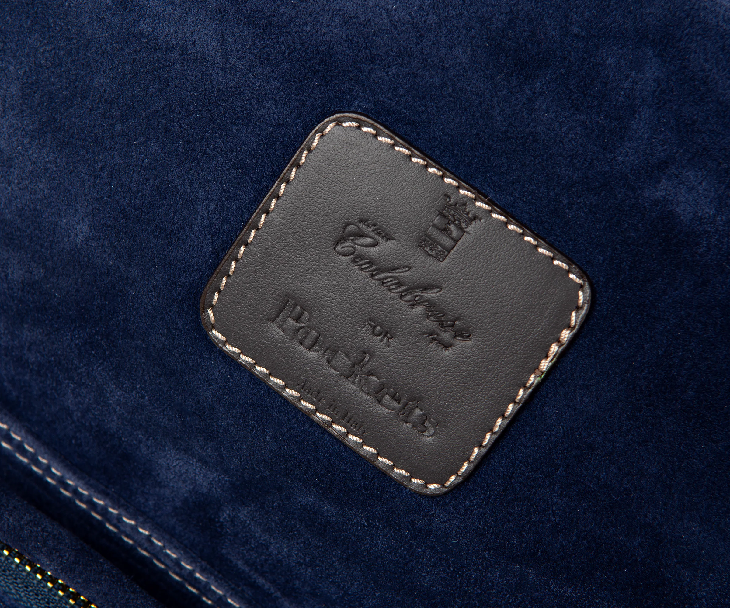 CALABRESE Suede Backpack Navy - Image 3