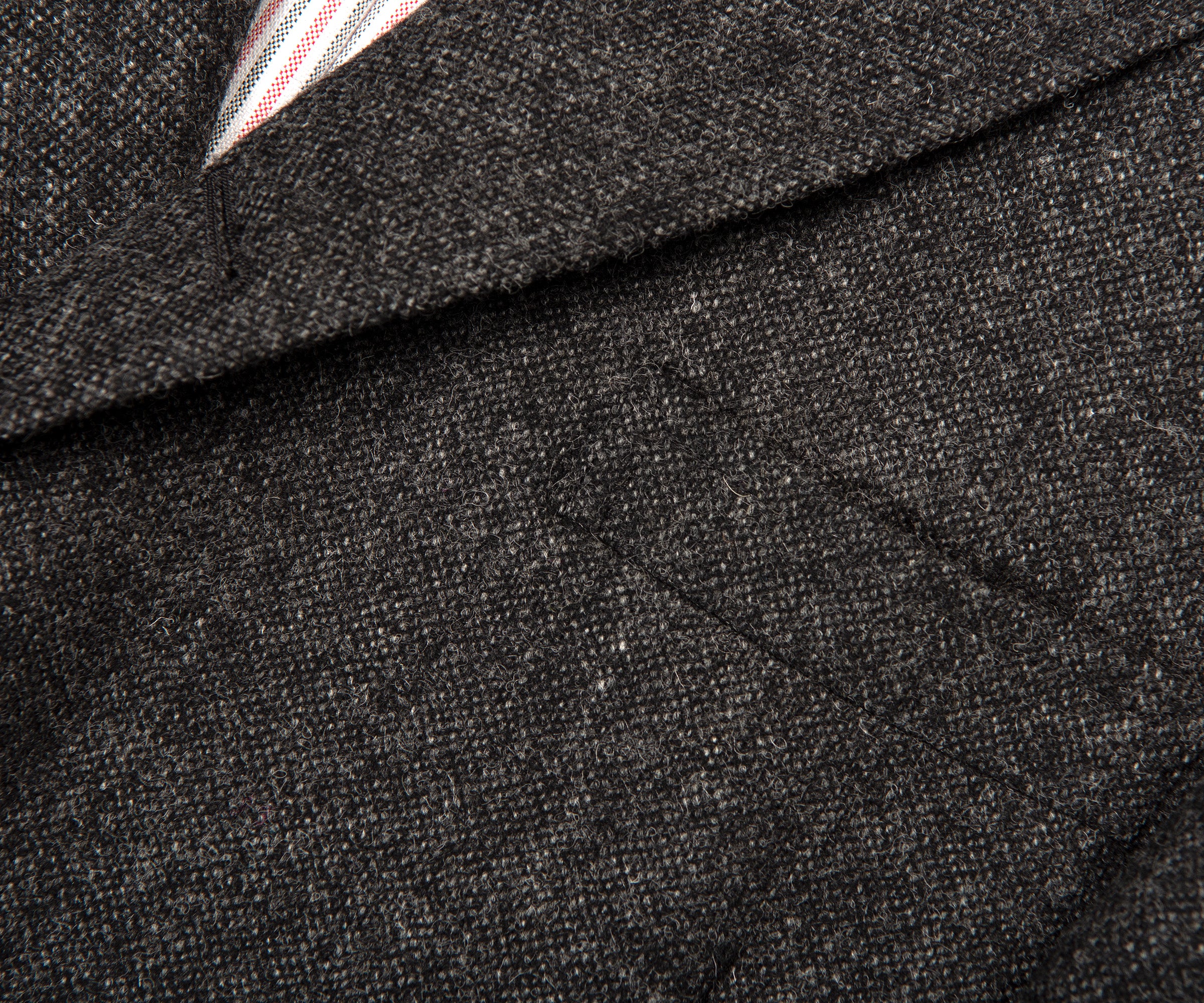 Thom Browne Donegal Tweed 4-Bar Blazer Charcoal Grey - Image 2