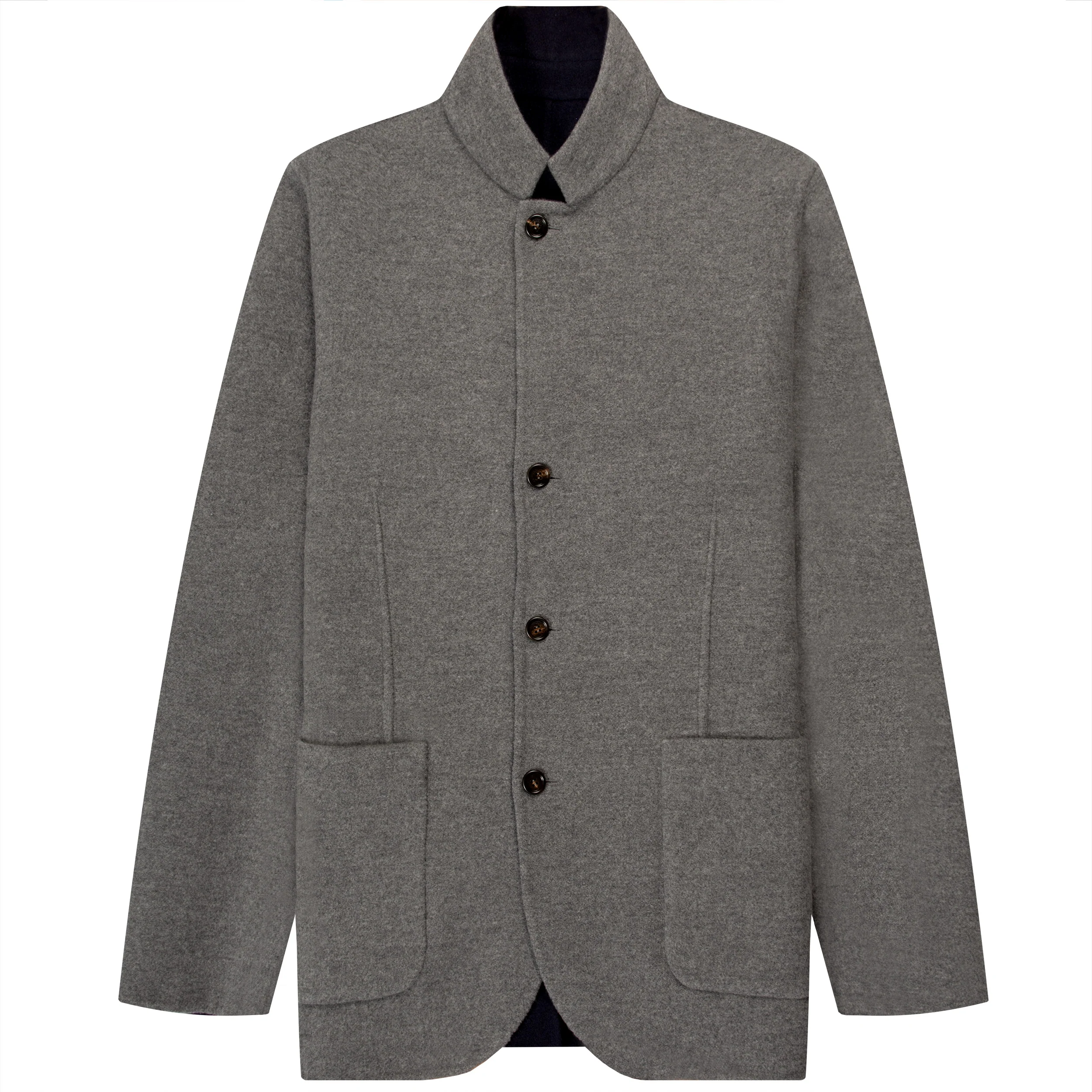 Brunello Cucinelli Reversible Cashmere Blazer Jacket Navy/Grey - Image 2