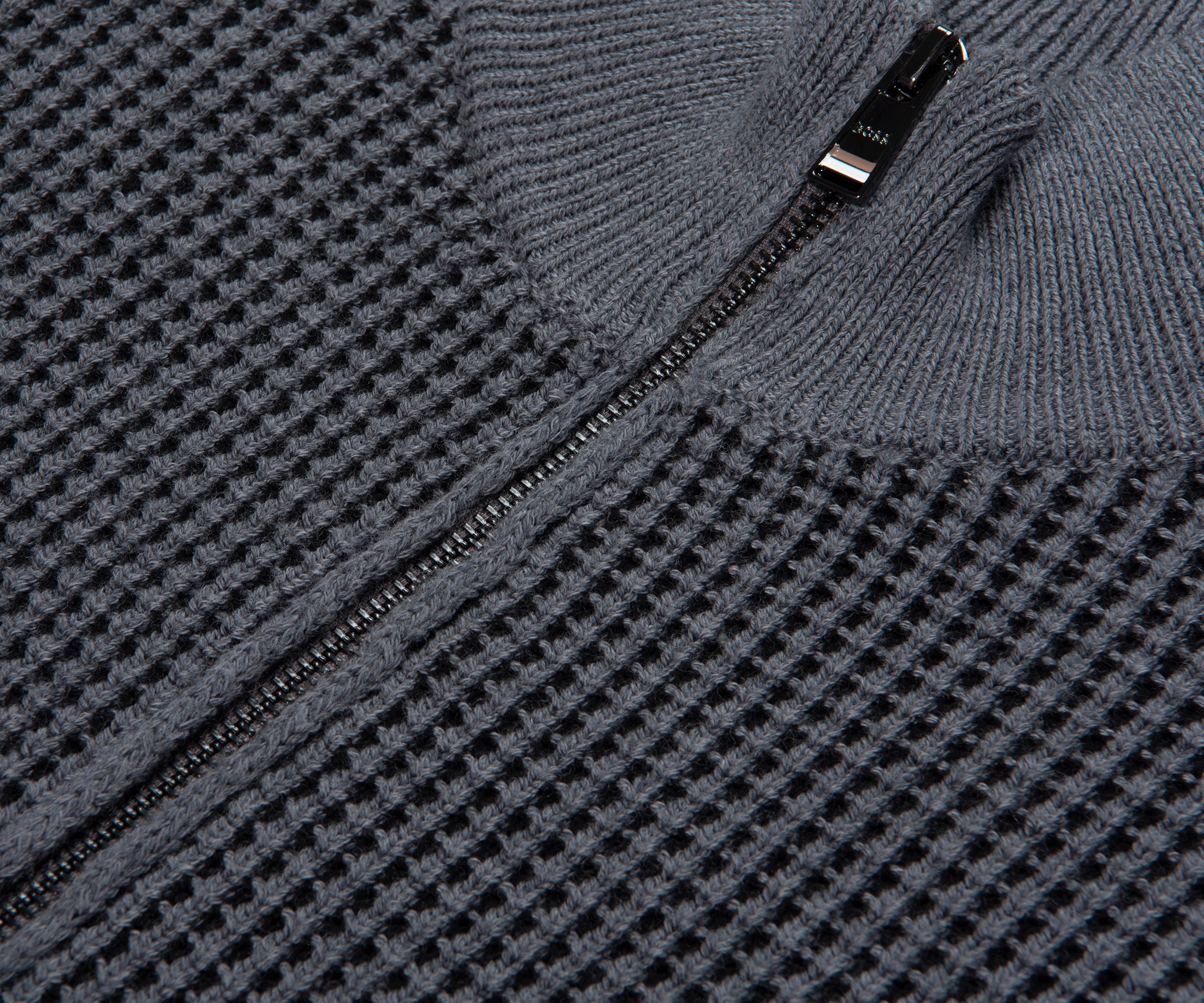 HUGO BOSS Mabeo Full Zip Cardigan Medium Grey - Image 3