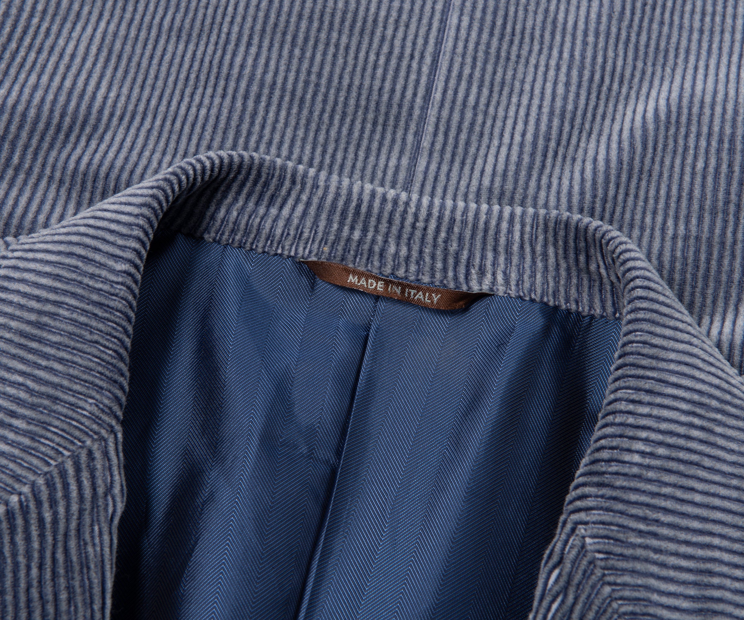 Canali Double Breasted Corduroy Suit Blue - Image 2