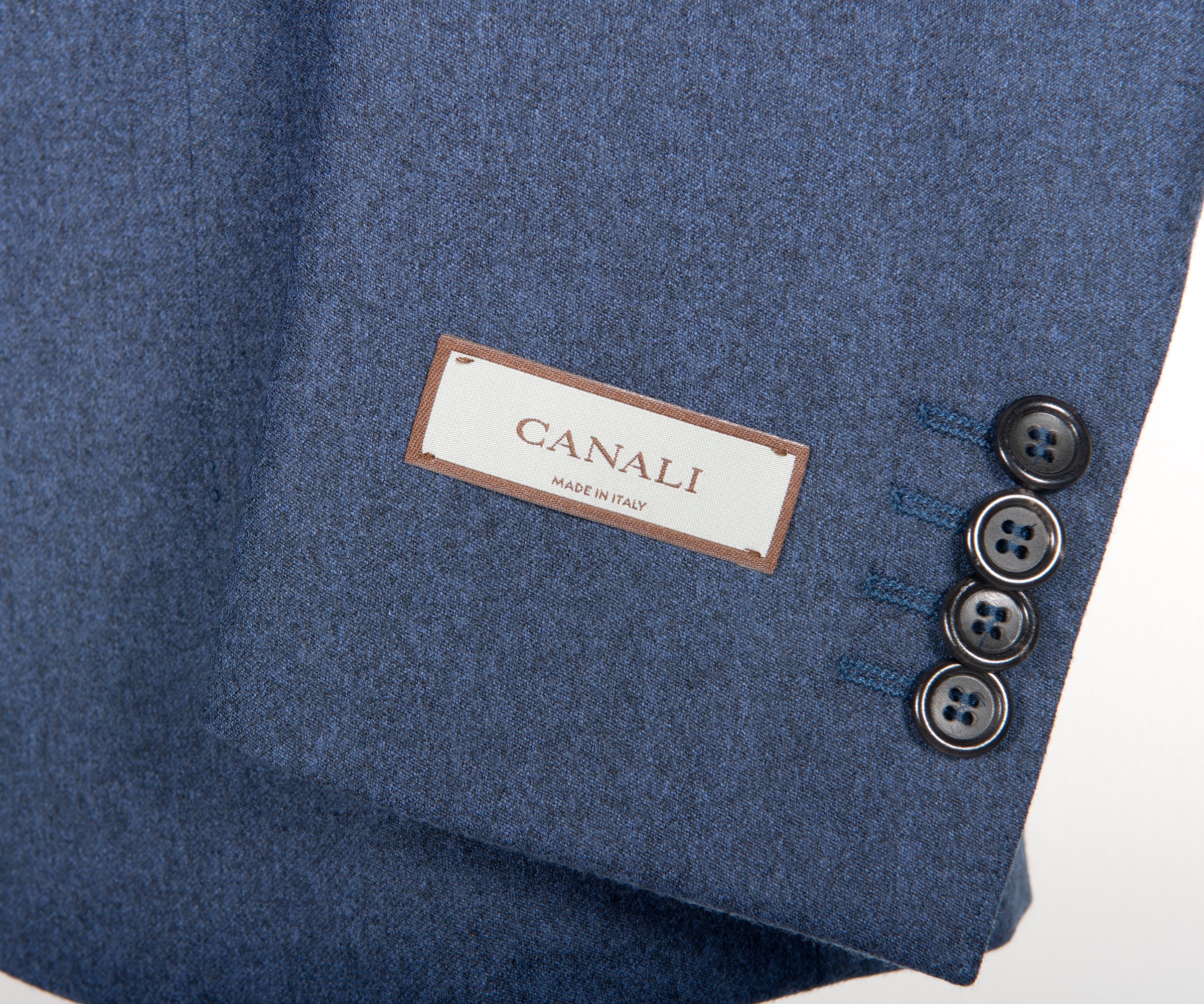 Canali Impeccable Soft Flannel Blazer Navy - Image 2